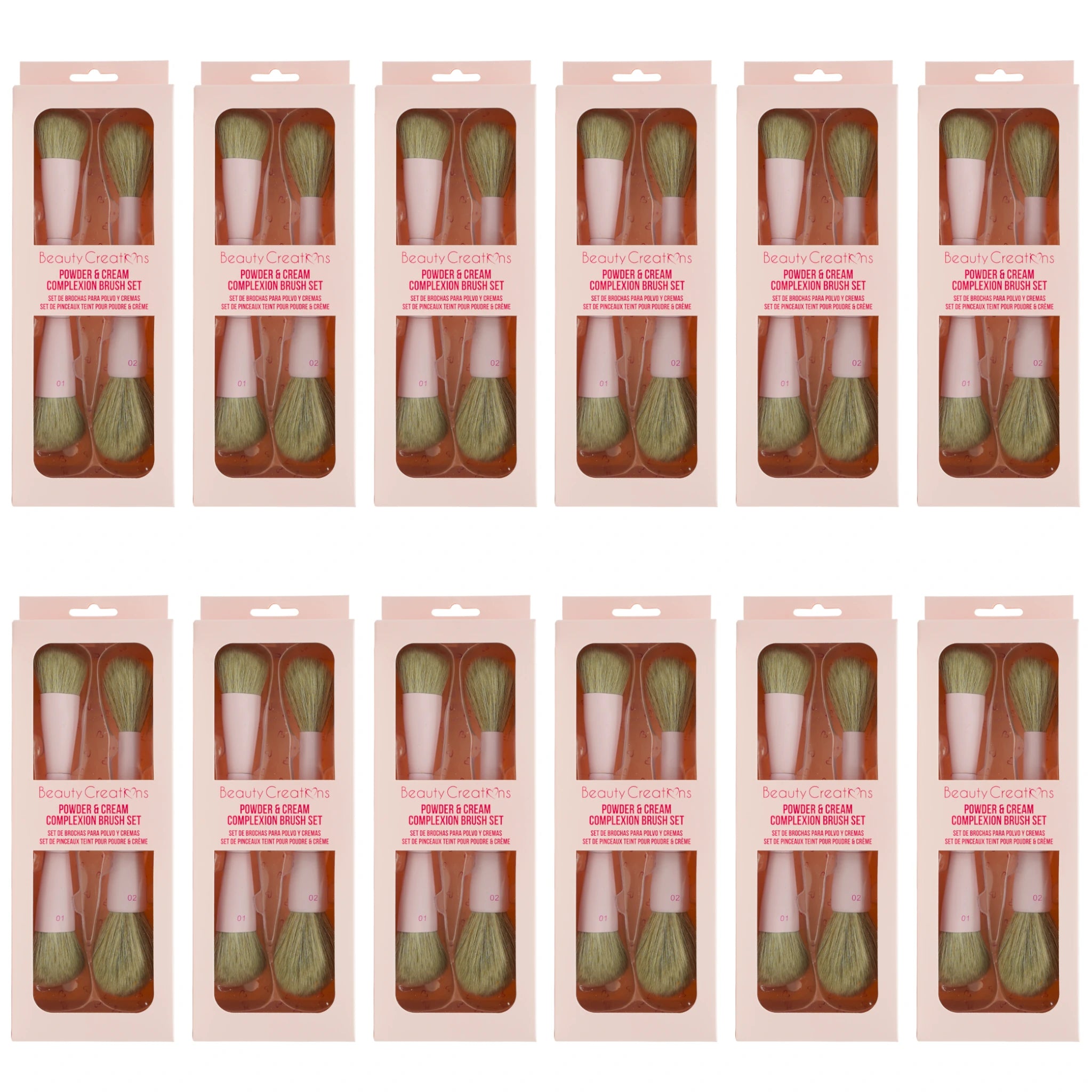 (12-pack) Beauty Creations Powder & Cream Complexion Brush (Set)