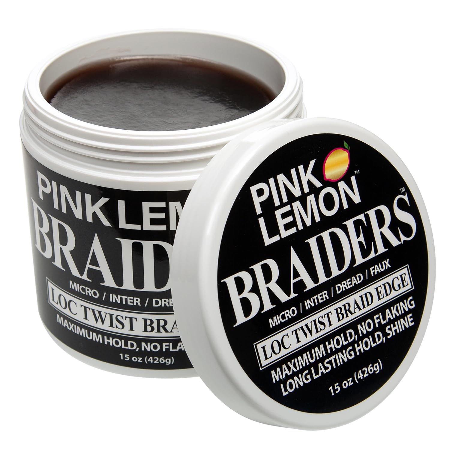 Pink Lemon Braiding Gel Maximum Hold No Flaking Hold High Shine. for Micro