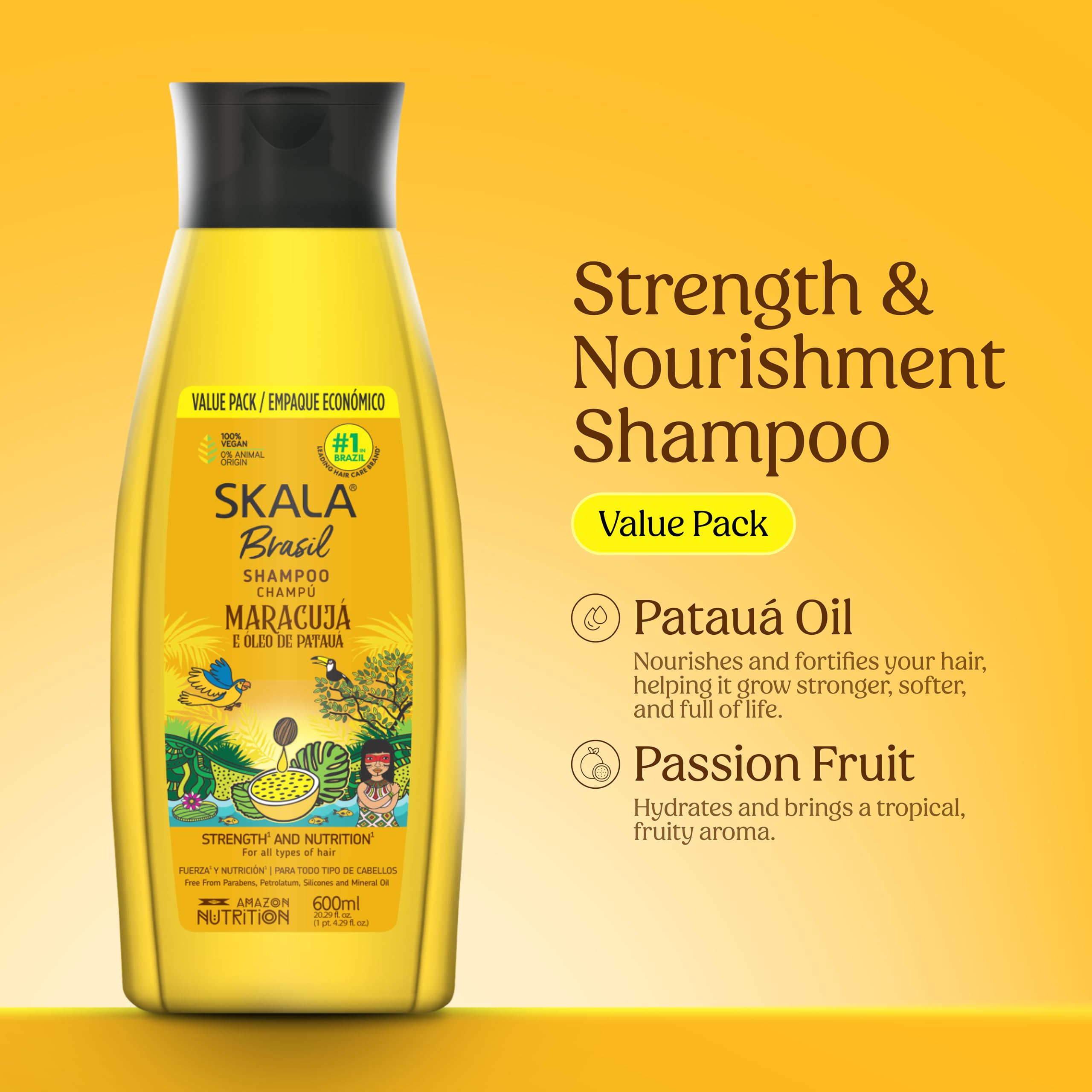 Skala Shampoo Maracuja Pataua / 600 ml (20.29 oz)