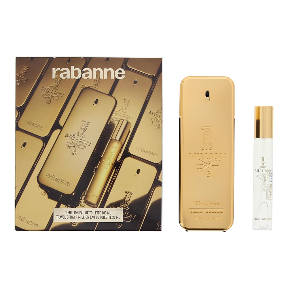 PACO RABANNE-1-MILLION(M)(DF)(LI FREE)2PC SET(3.4oz edt sp ,20ml edt sp)