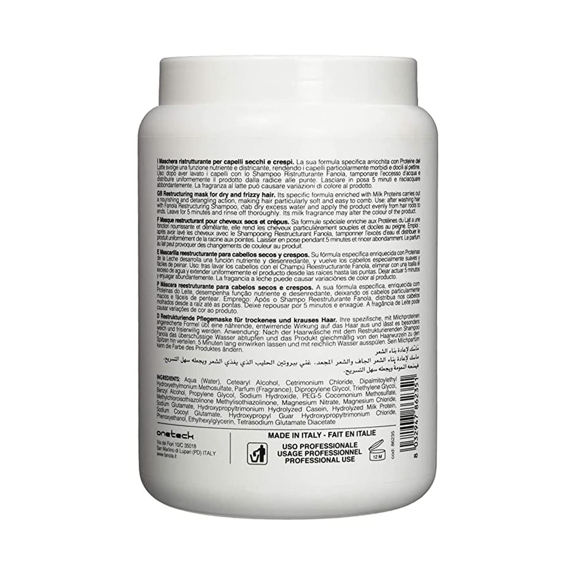 Fanola Deep Conditioning Hair Mask for Damaged Hair Hydrating Treatment