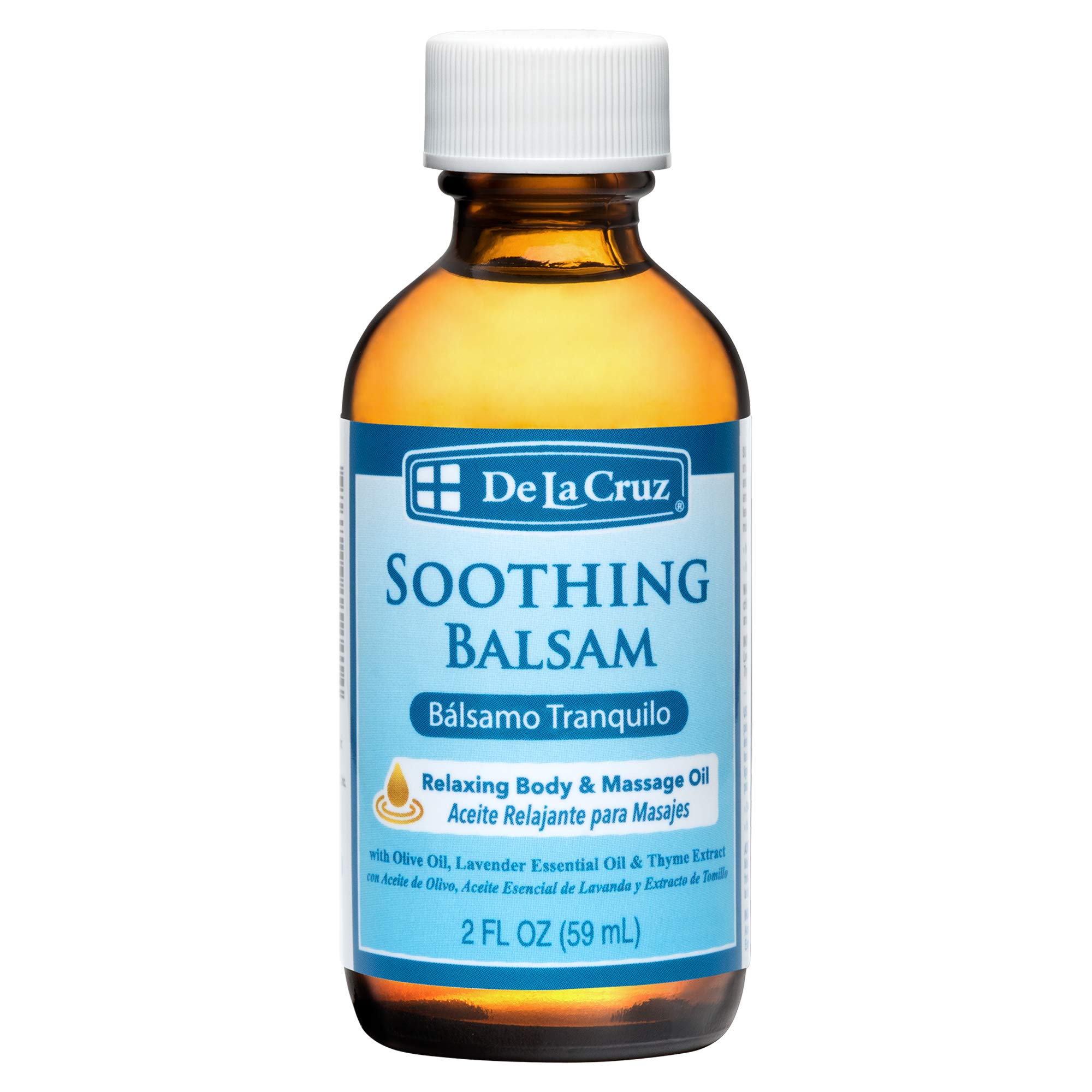 De la Cruz Soothing Balsam Massage Oil No Preservatives or Artificial Colors
