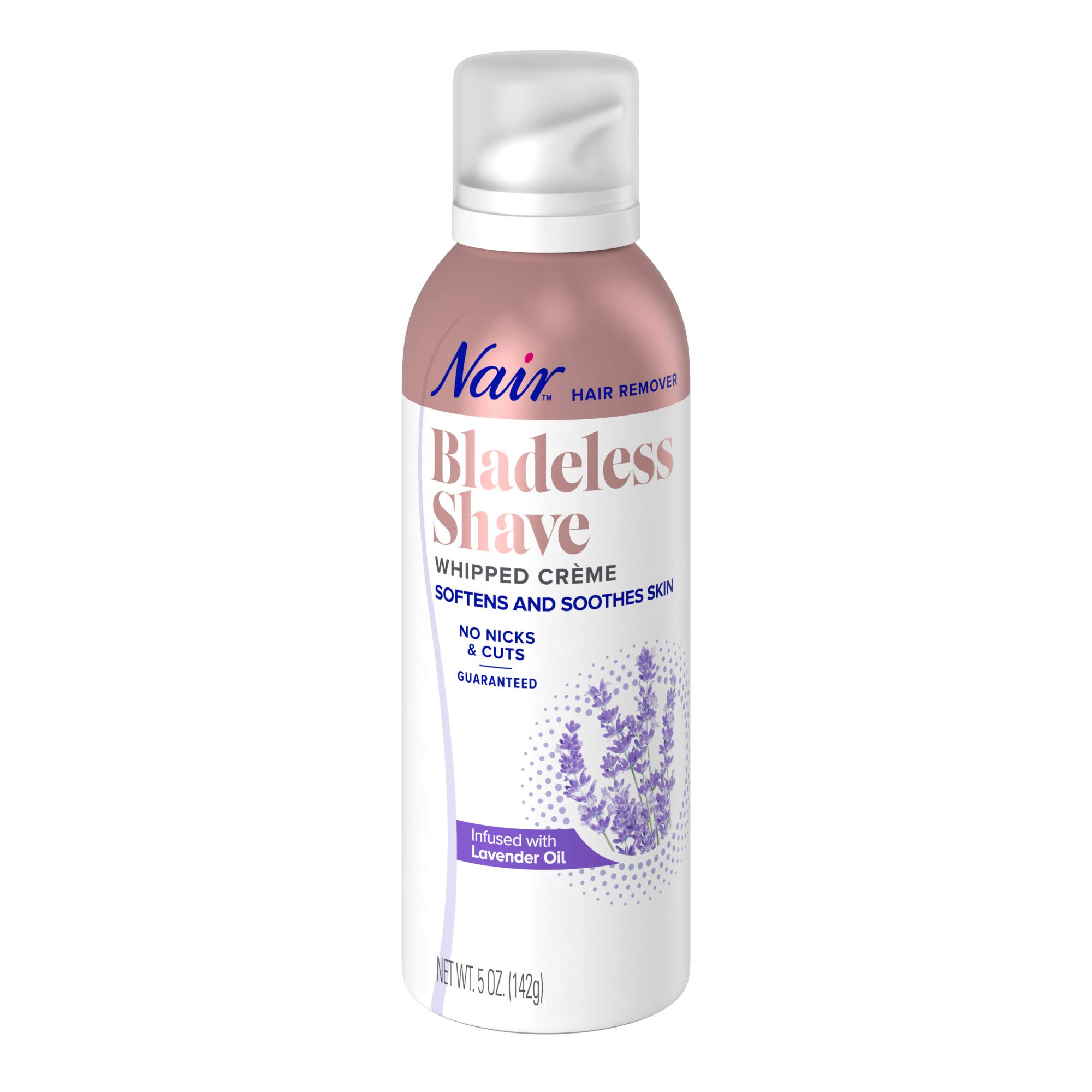 Nair Hair Remover Bladeless Shave Whipped Crme Painless Hair Removal Can 5 oz