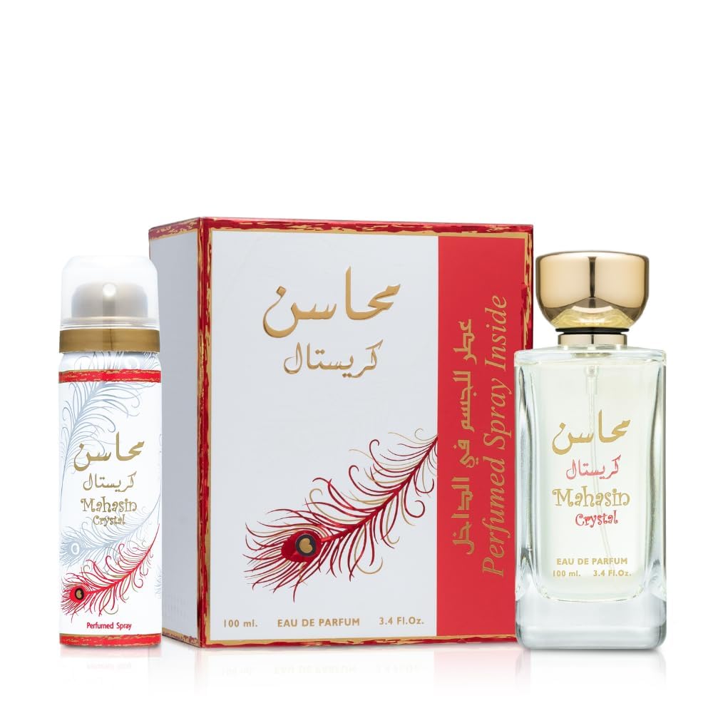 [Set] Lattafa Mahasin Crystal L 2 Pc Set EDP