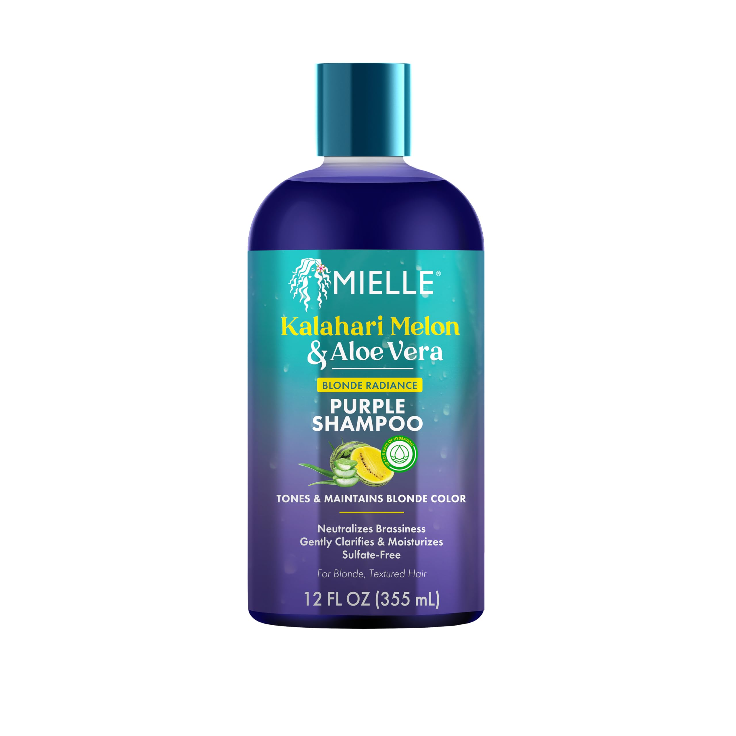 Mielle Kalahari Melon Aloe Vera Purple Shampoo Blonde Radiance Toning Shampoo