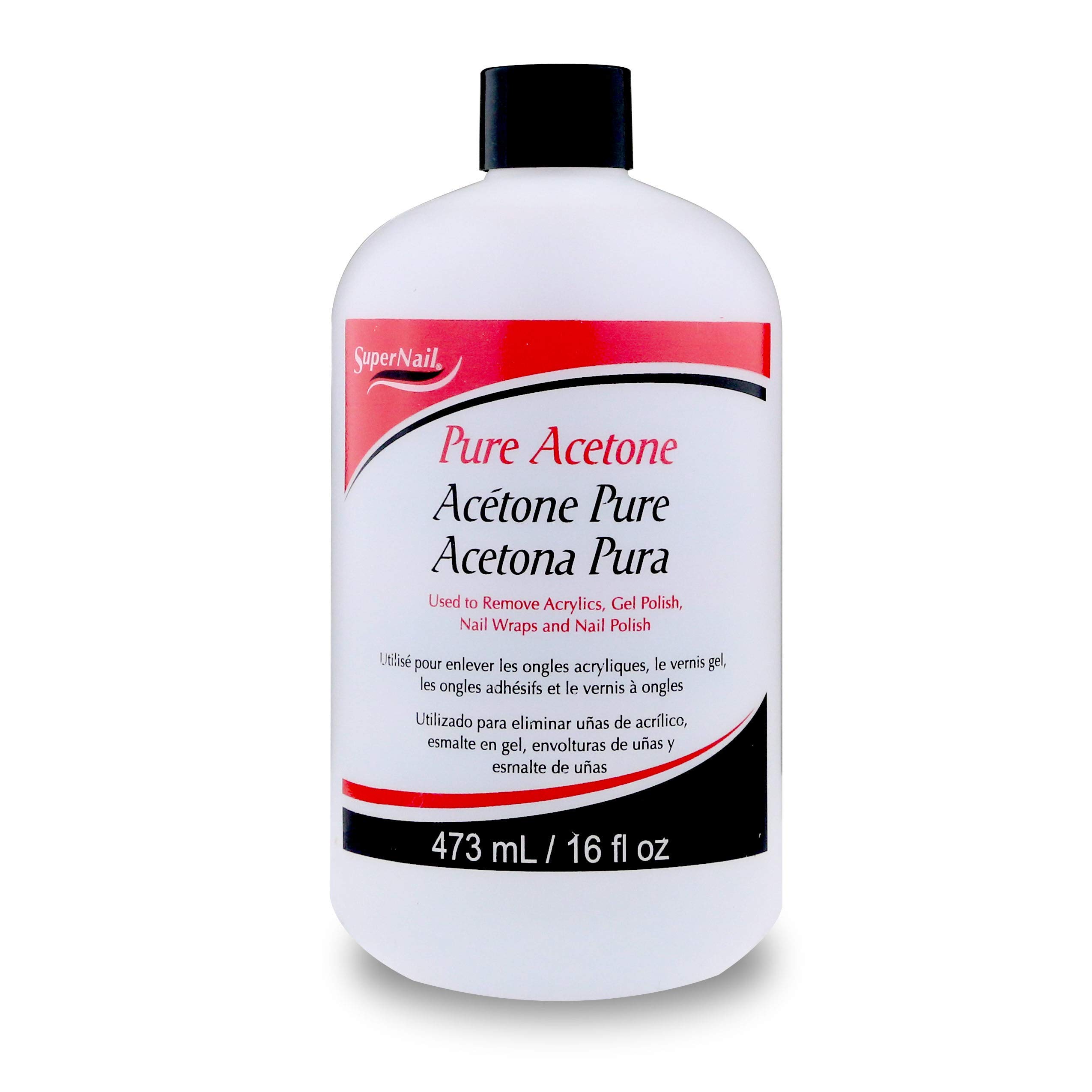 Supernail Pure Acetone Nail Polish Remover Professional Strength for Acrylic