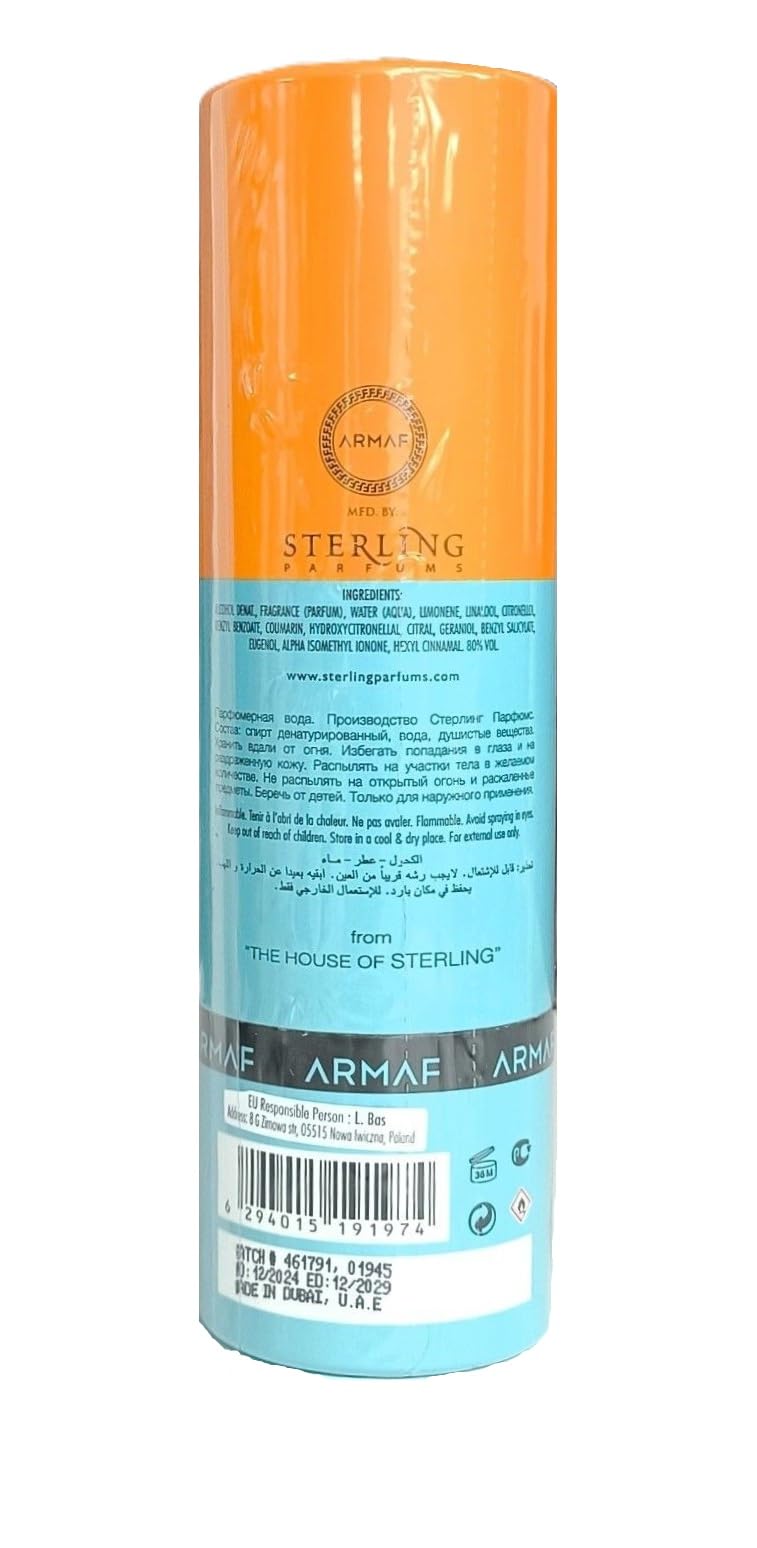 Armaf Odyssey Mandarin Sky Round Box For Men EDP Spray 10 ml