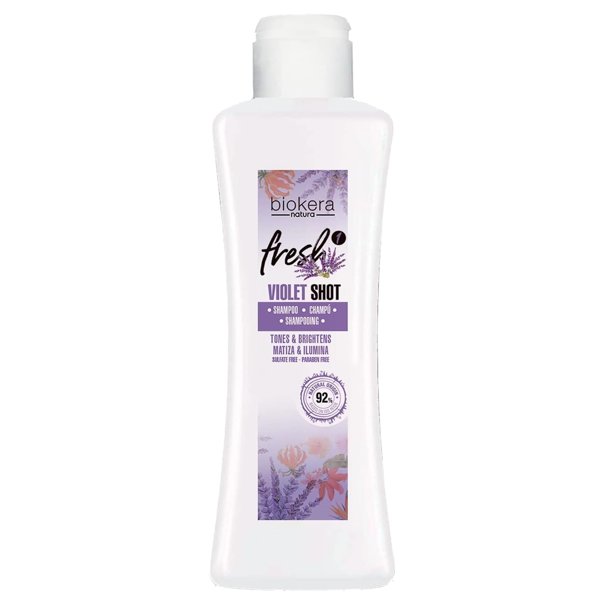 Salerm Purple Shampoo for Blonde Gray Highlighted or Bleached Hair Biokera