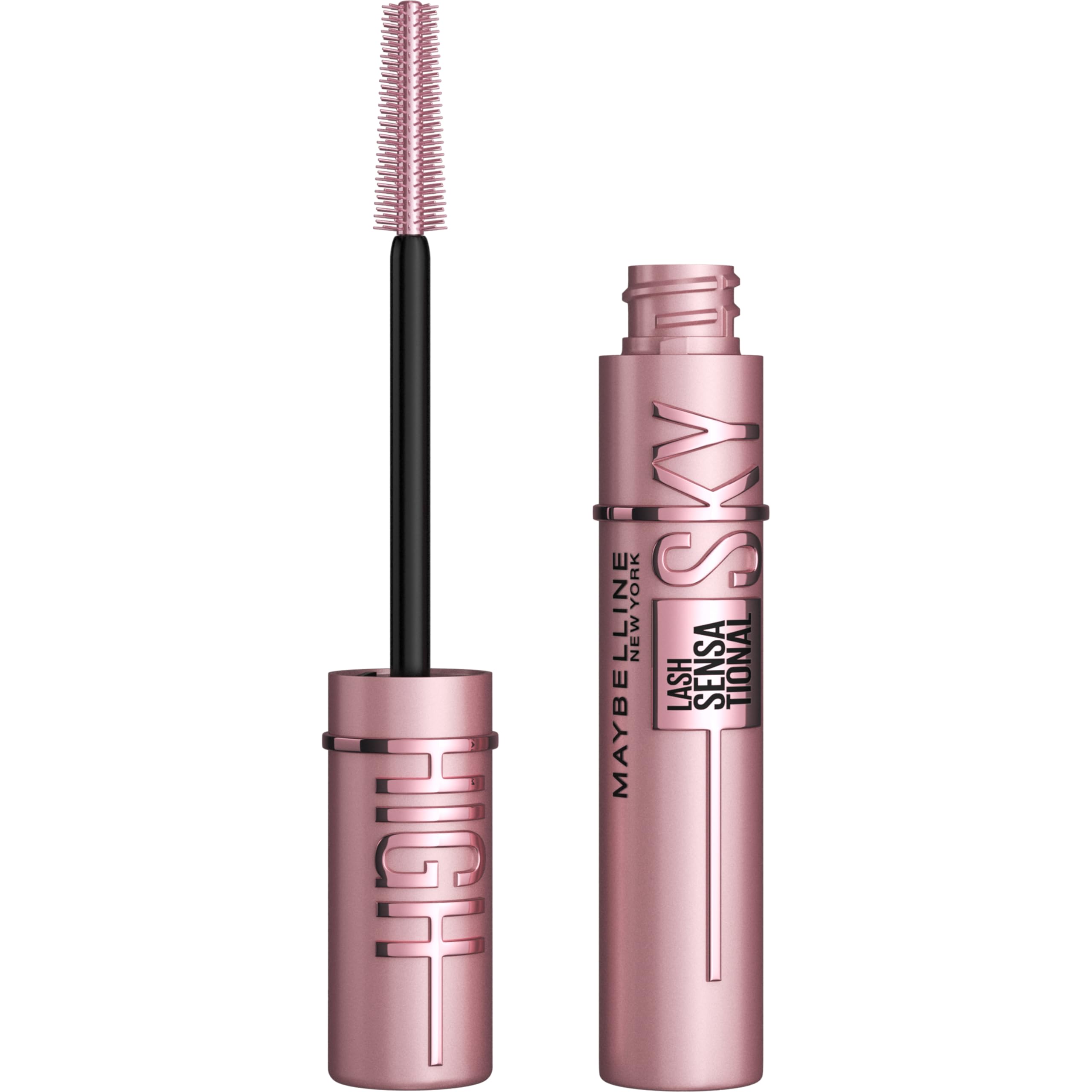 (6-pack) Maybelline Lash Sensational Sky High Washable Mascara Makeup, Volumizing, Lengthening, Defining, Curling, Multiplying, Buildable Formula, Very Black, 1 Count
