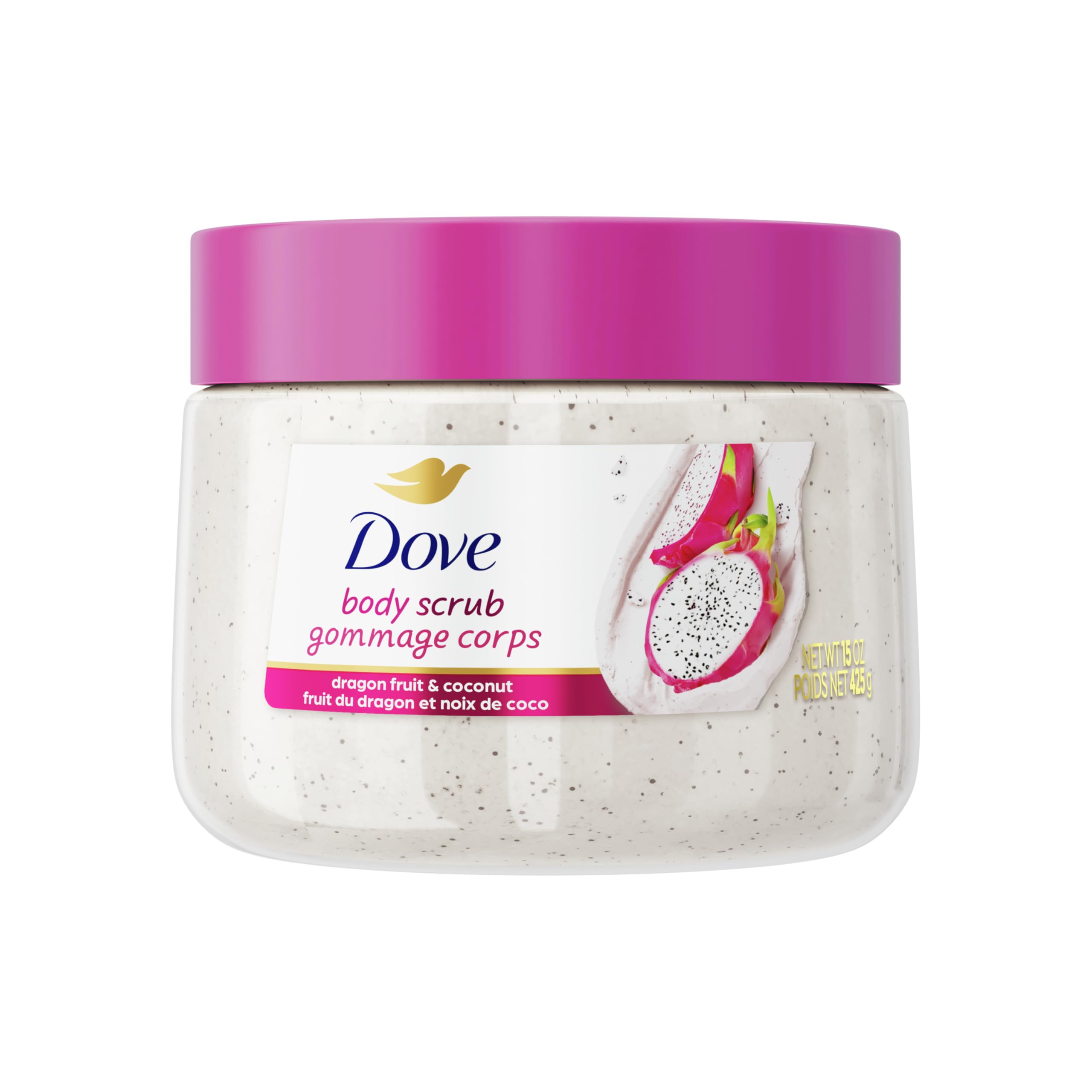 Dove Body Scrub Dragon Fruit Coconut Cream Body Scrub Exfoliates and Deeply