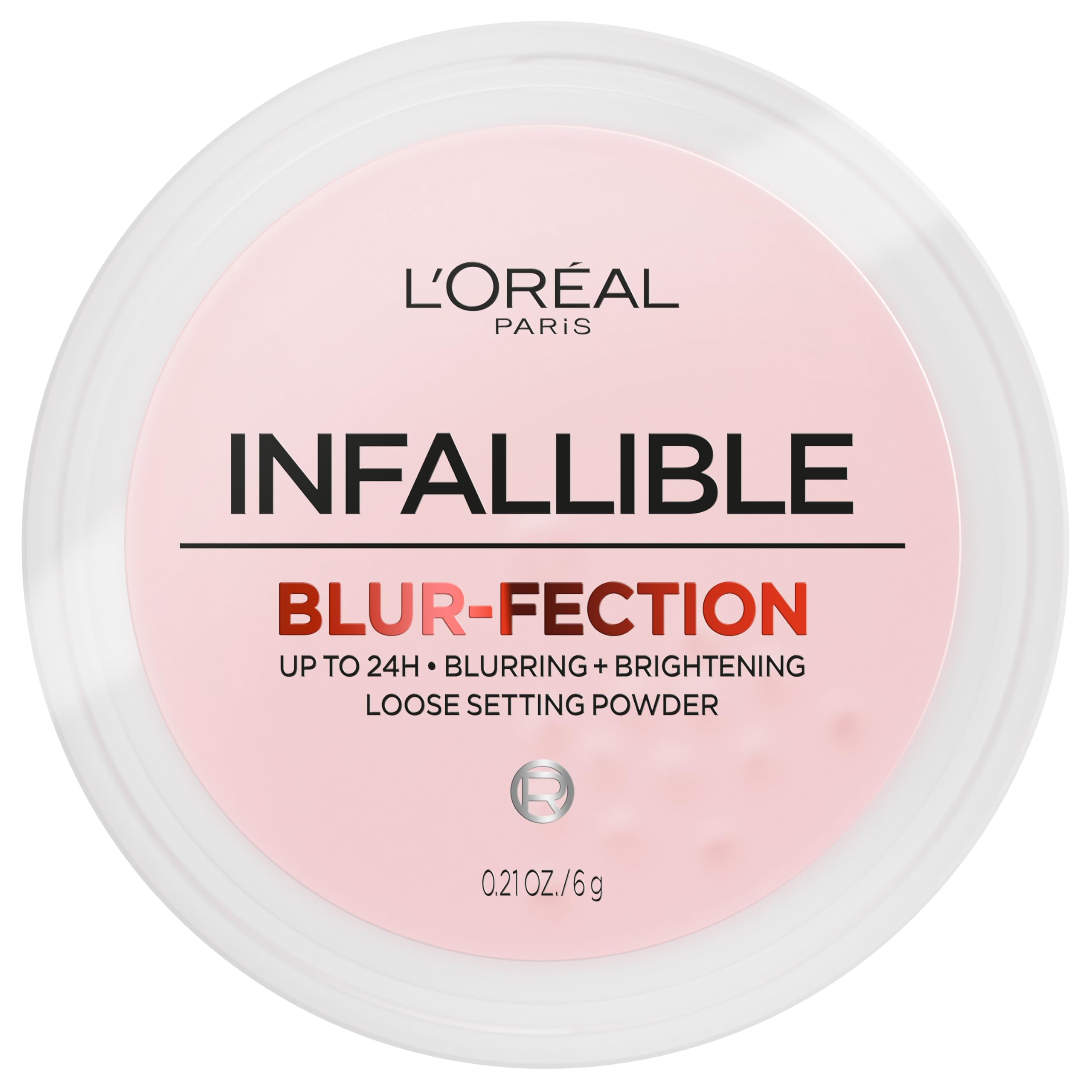 (46-pack) L'Oreal Paris Infallible Blur-fection Longwear Loose Setting Powder, Blurring Face Powder With Up to 24HRs of Wear, Brightening Deep Pink, 1 Kit (Set)
