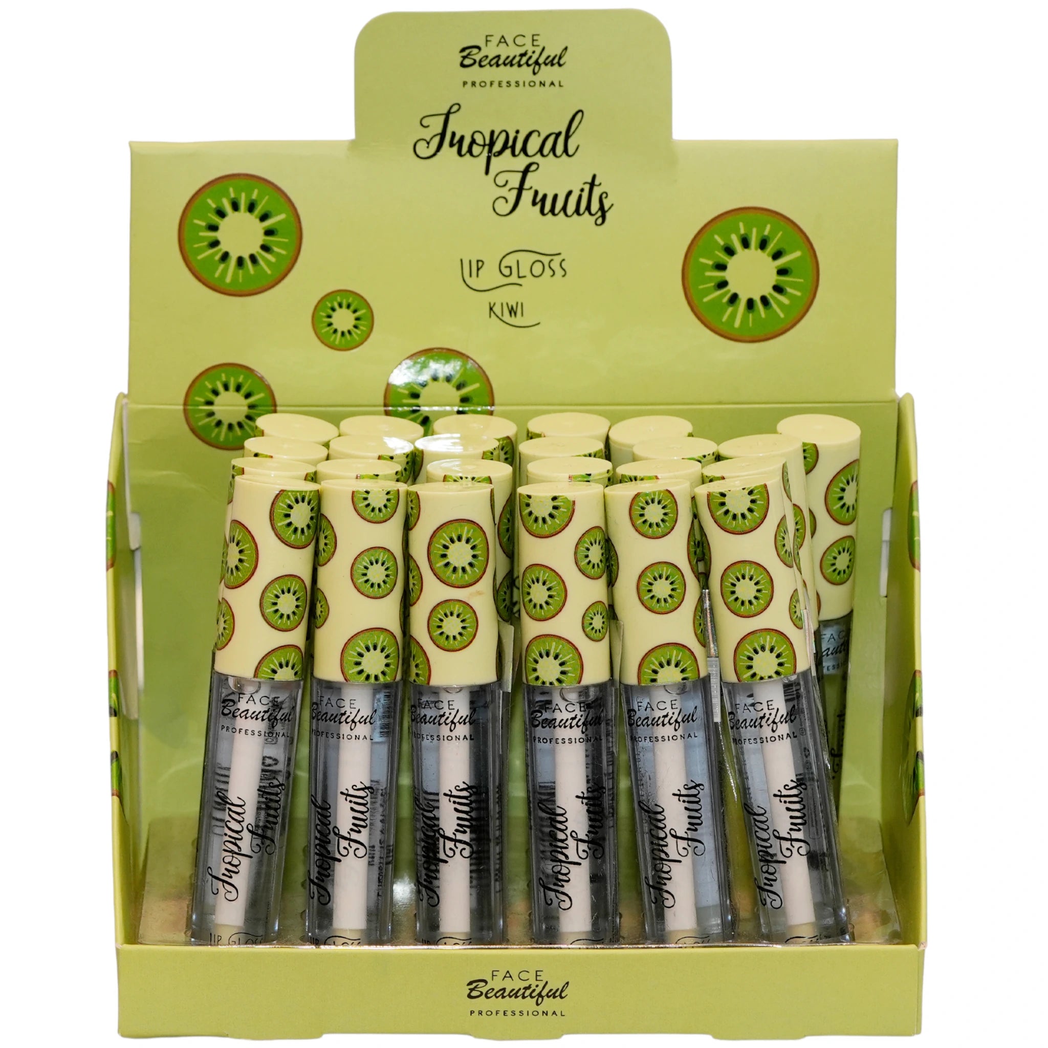(24-pack) Face Beautiful Tropical Fruist Lip Gloss - Kiwi