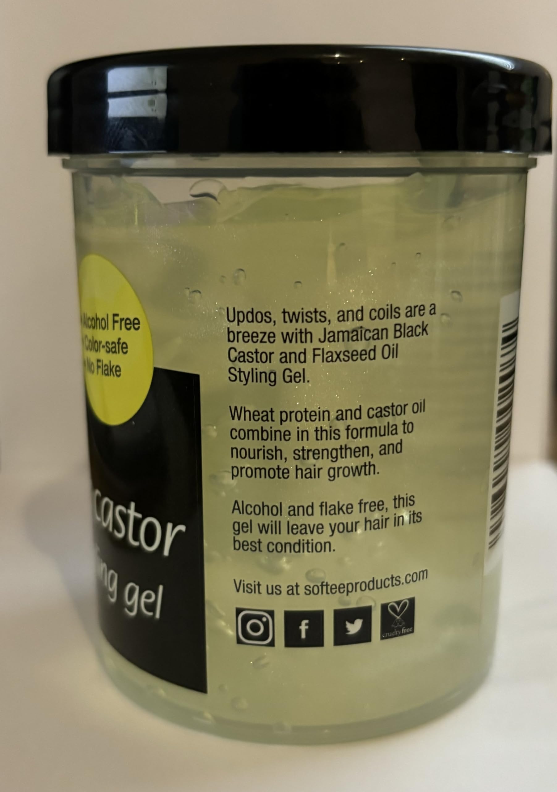 Softee Softee Jamaican Black Castor Flaxseed Oil Styling Gel Green 8 oz