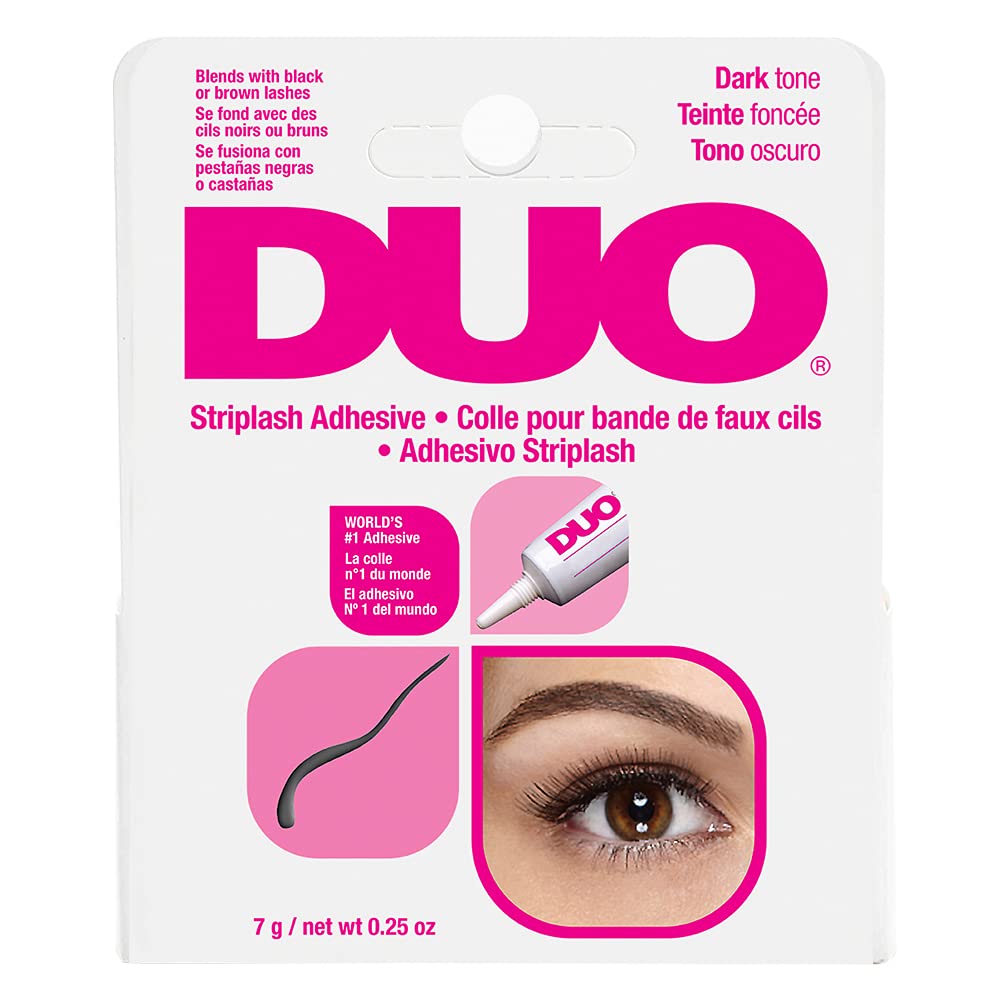 Duo Strip Eyelash Adhesive for Strip Lashes Dark Tone 1 Pack 0.25 oz
