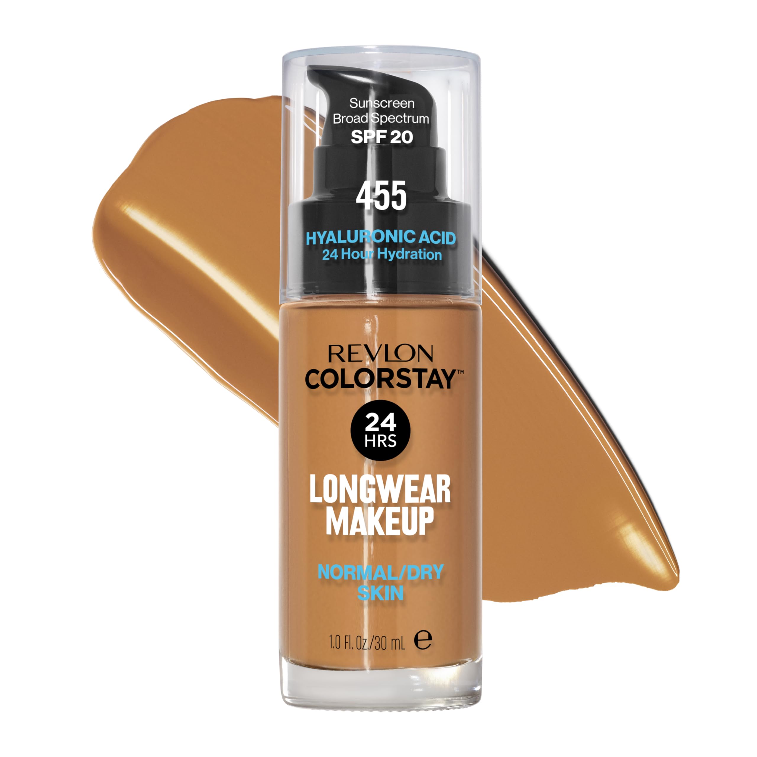 (12-pack) Revlon Colorstay Longwear Makeup Normal/Dry, 455 Honey Beige, 1 fl oz