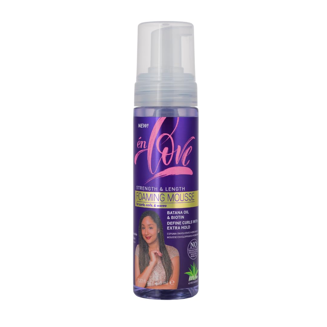 Én Love Strength Length Extra Hold Foaming Mousse With Organic Batana Oil (Set)