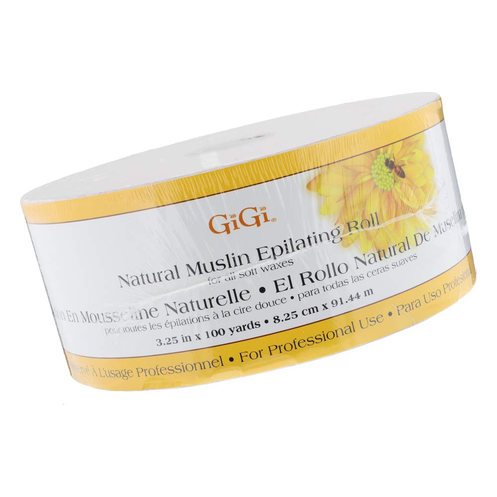 Gigi Epilating Muslin Roll Wax Strips for Hair Removal Natural Muslin Wax Roll