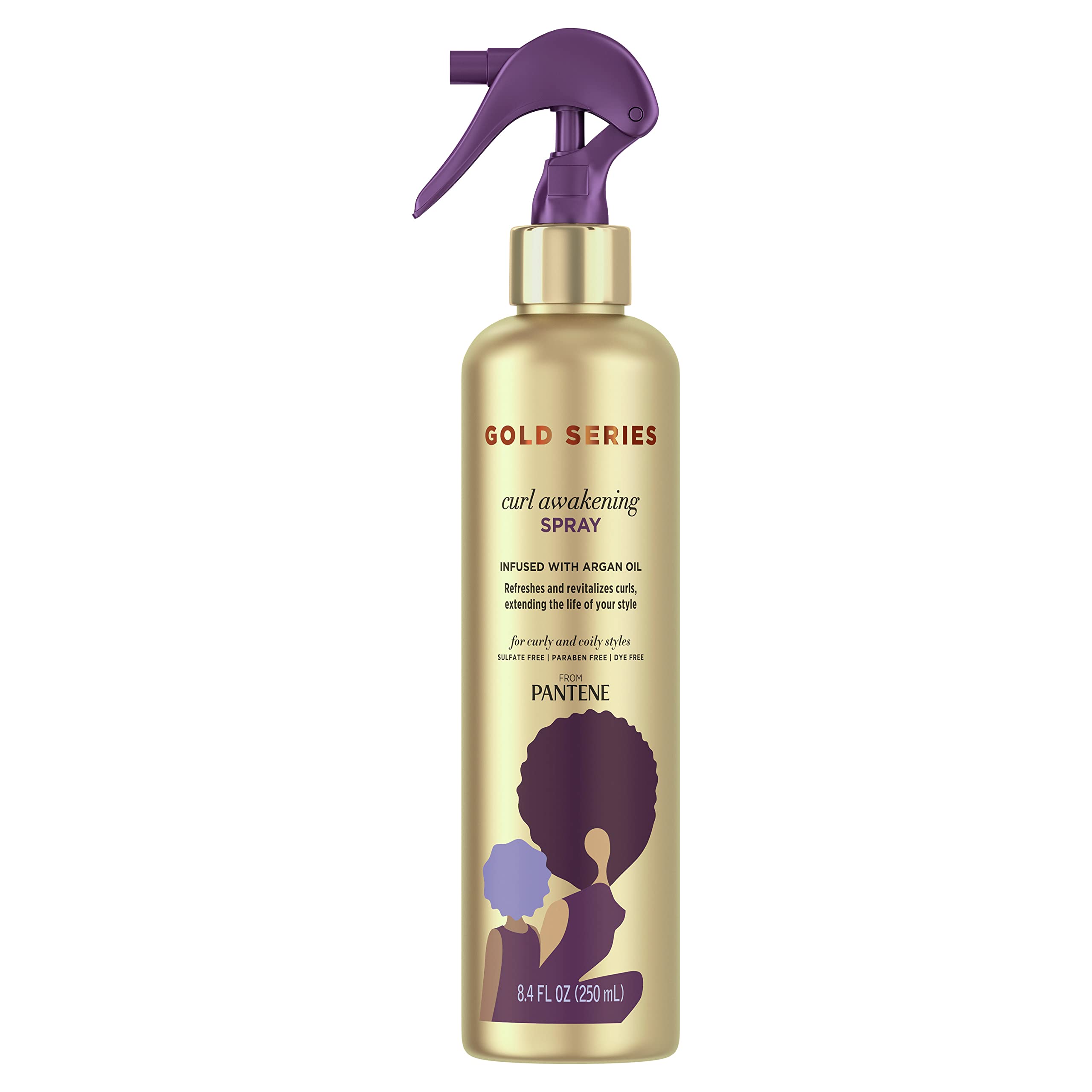 Pantene Gold Series Curl Awakening With Argan Oil for Curly Coily Hair 8.4 Fl Oz