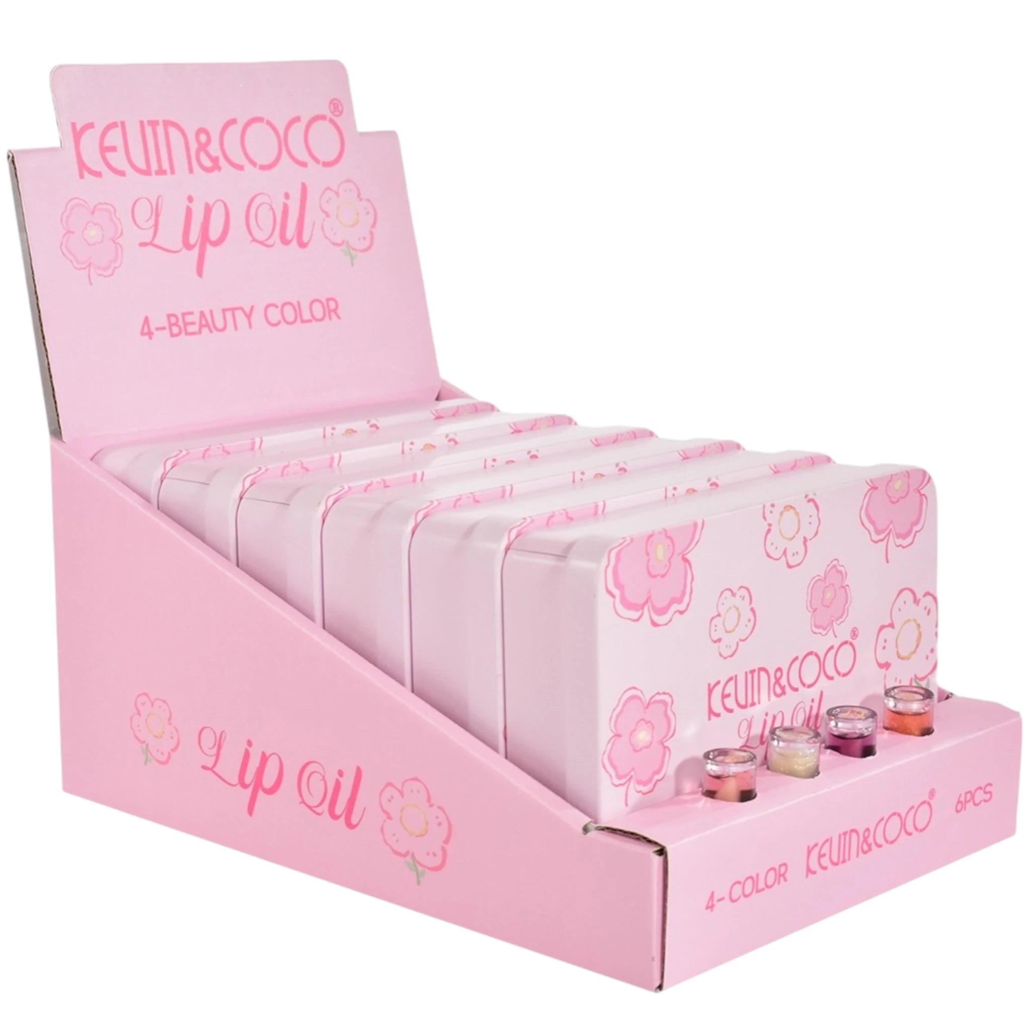 (6-pack) Kevin & Coco 4 Beauty Color Lip Oil