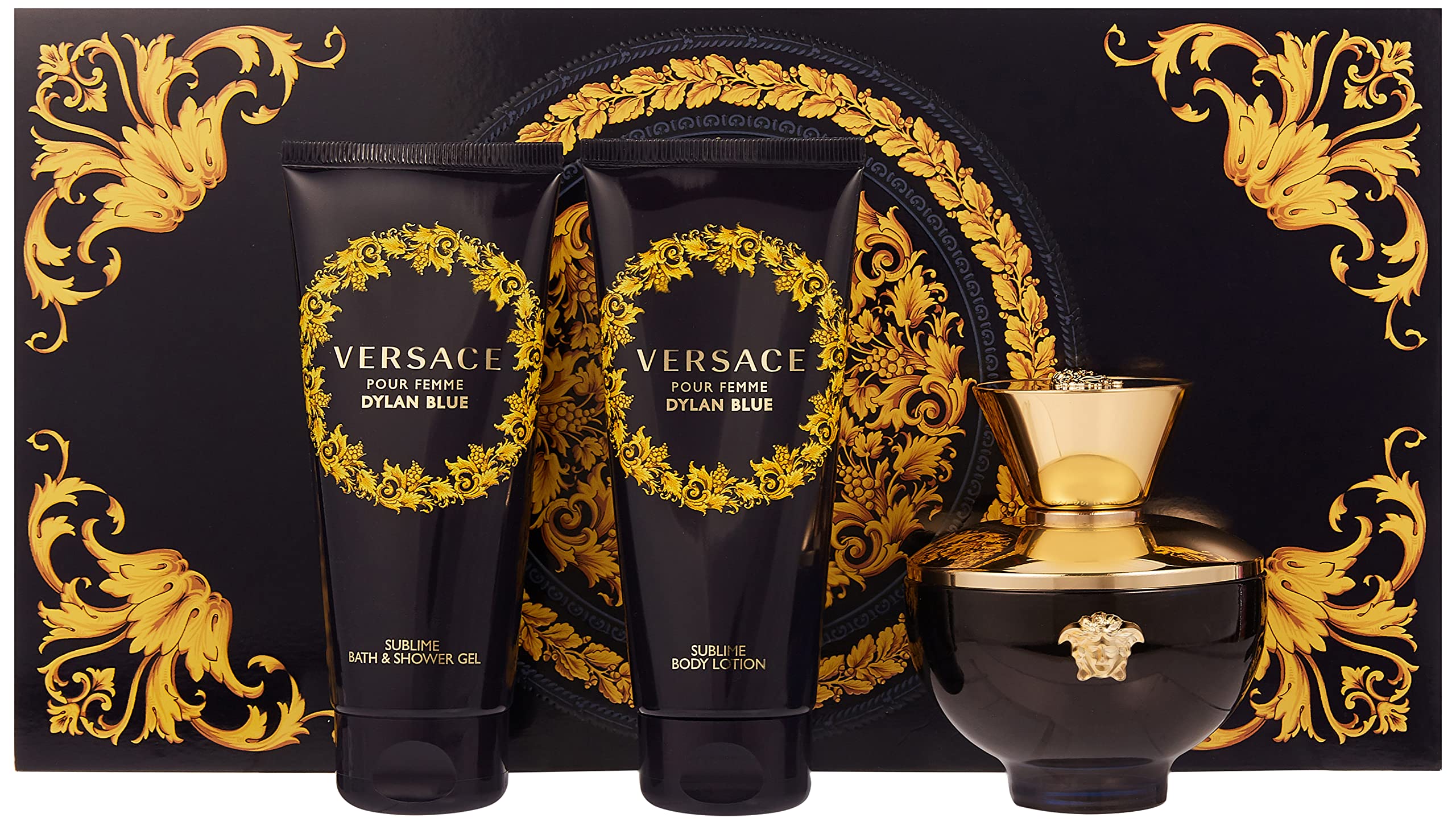 [Set] Versace Dylan Blue 3.4 L+3.4 Sg+3.4 Bl+purse Italy 7pcs Bybox EDP