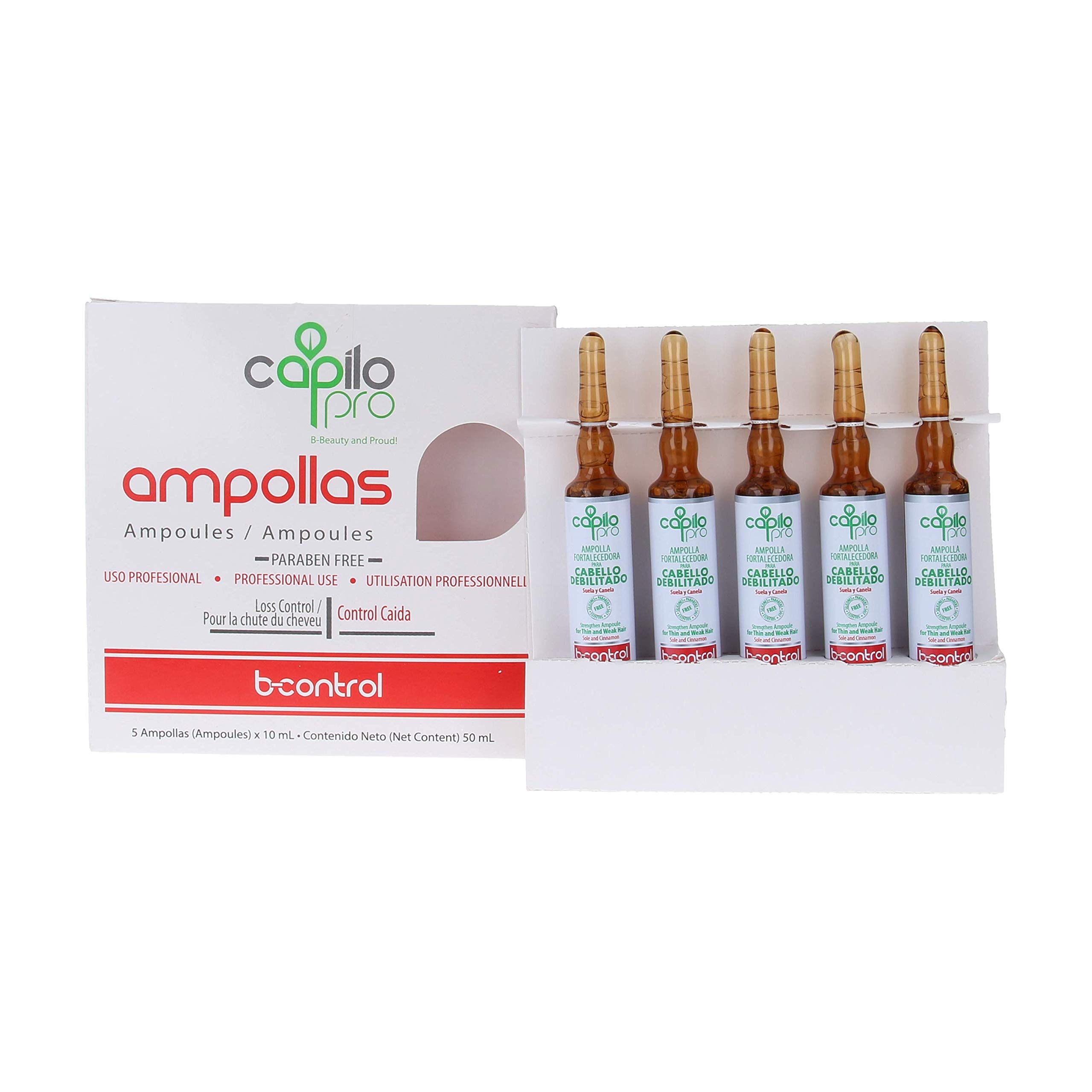Capilo Pro B Control Ampoules 5 Units X . | Sole and Cinnamon | for Fine and