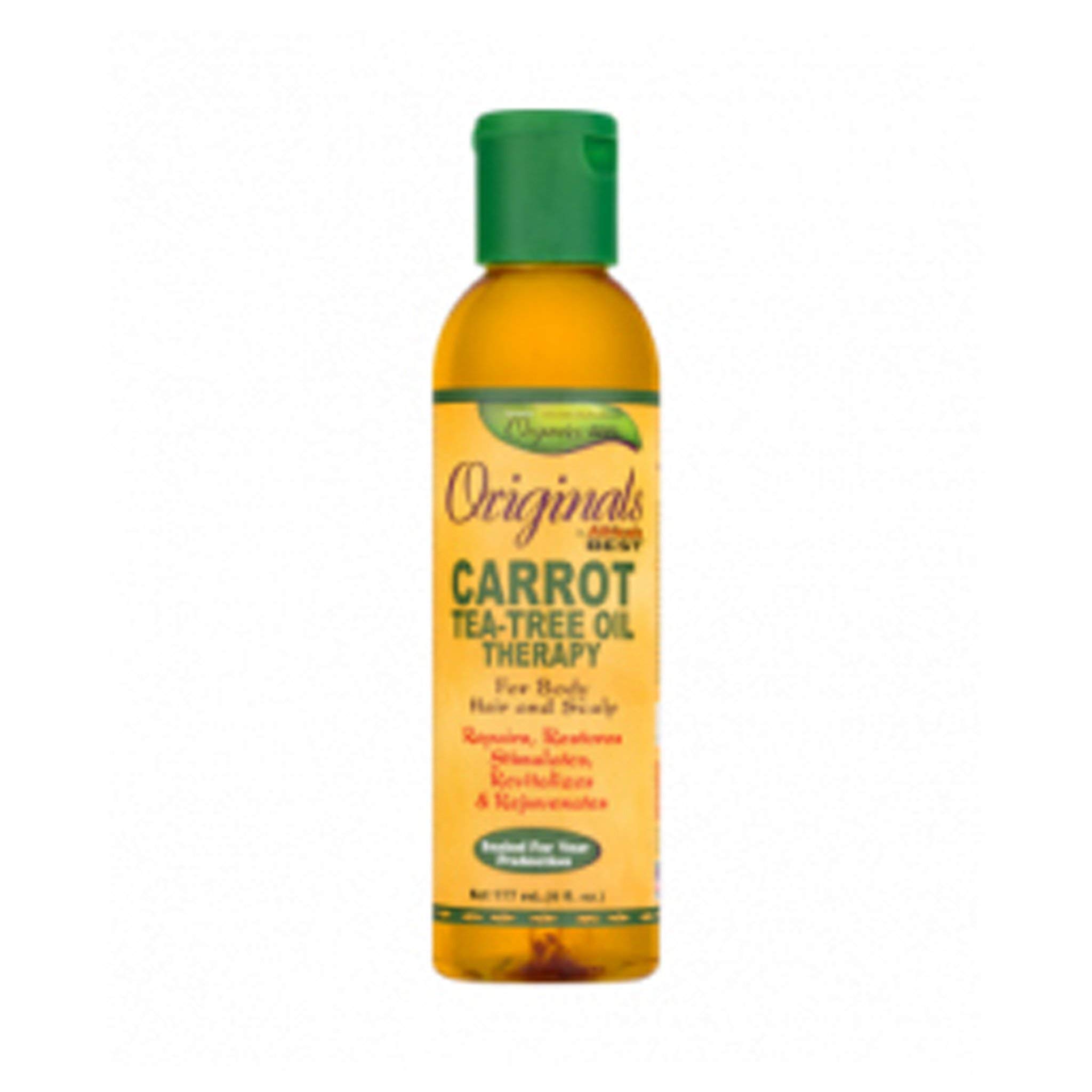 Africa's Best Africas Orig Carrot Tea Tree Oil 6 Fl Oz 177 ml