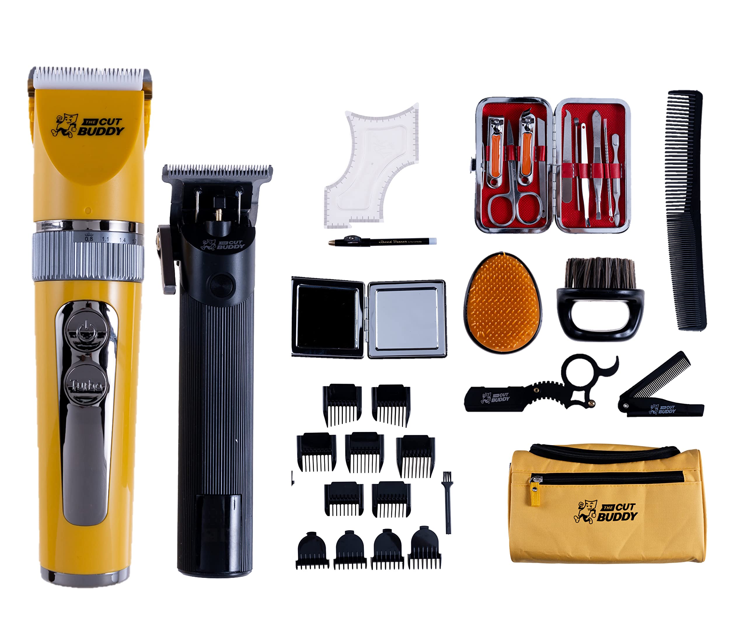 The Cut Buddy 35 Piece Beginner Trimming Clipper Kit | Hair Facial Hair Cutting (Set)