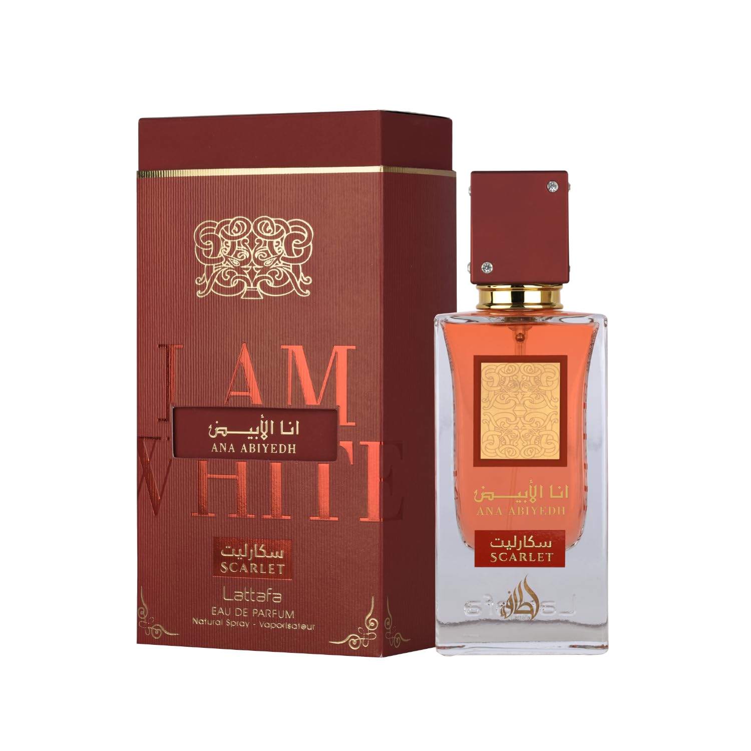 Sterling Parfums Lattafa Ana Abiyedh Scarlet I Am White