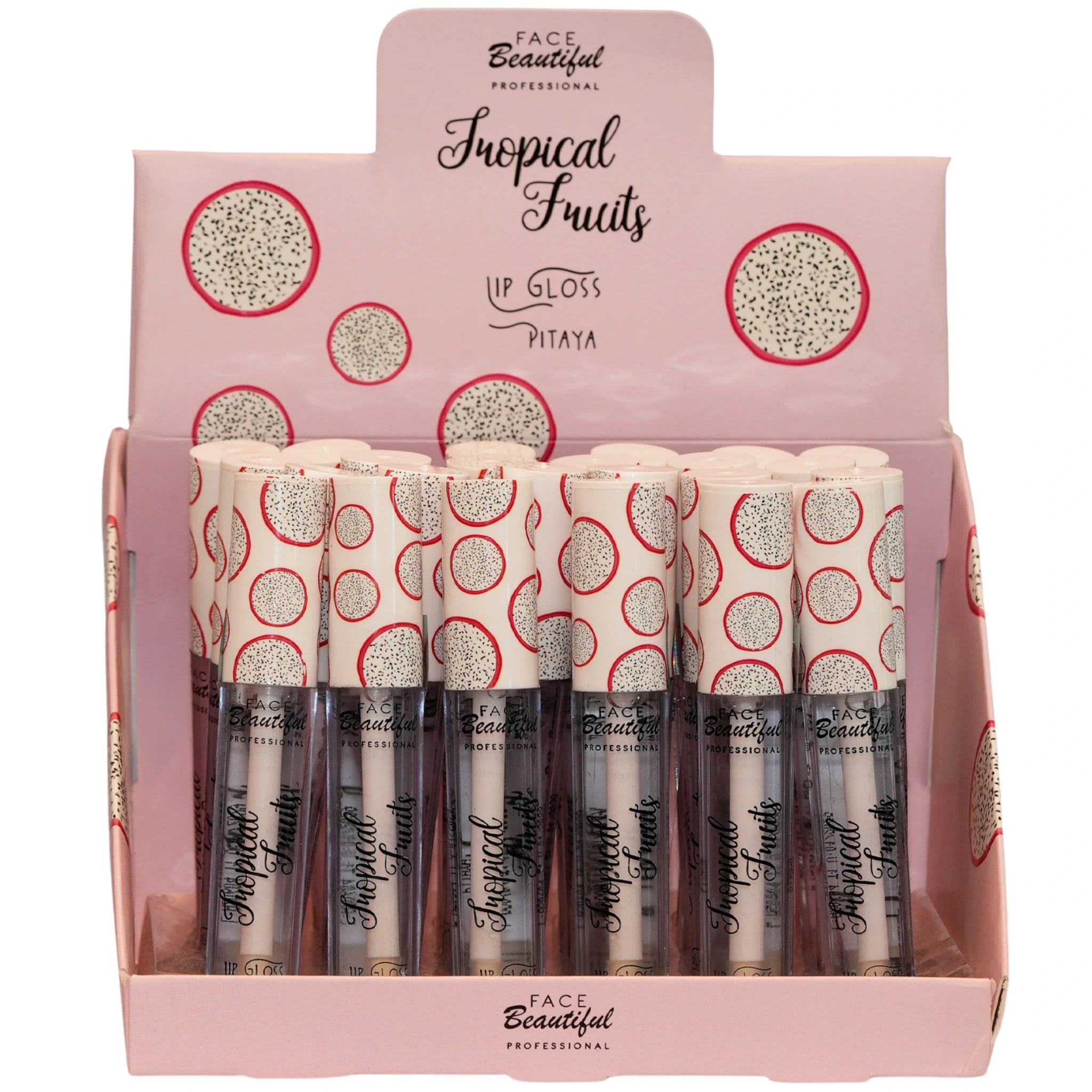 (24-pack) Face Beautiful Tropical Fruist Lip Gloss - Pitaya