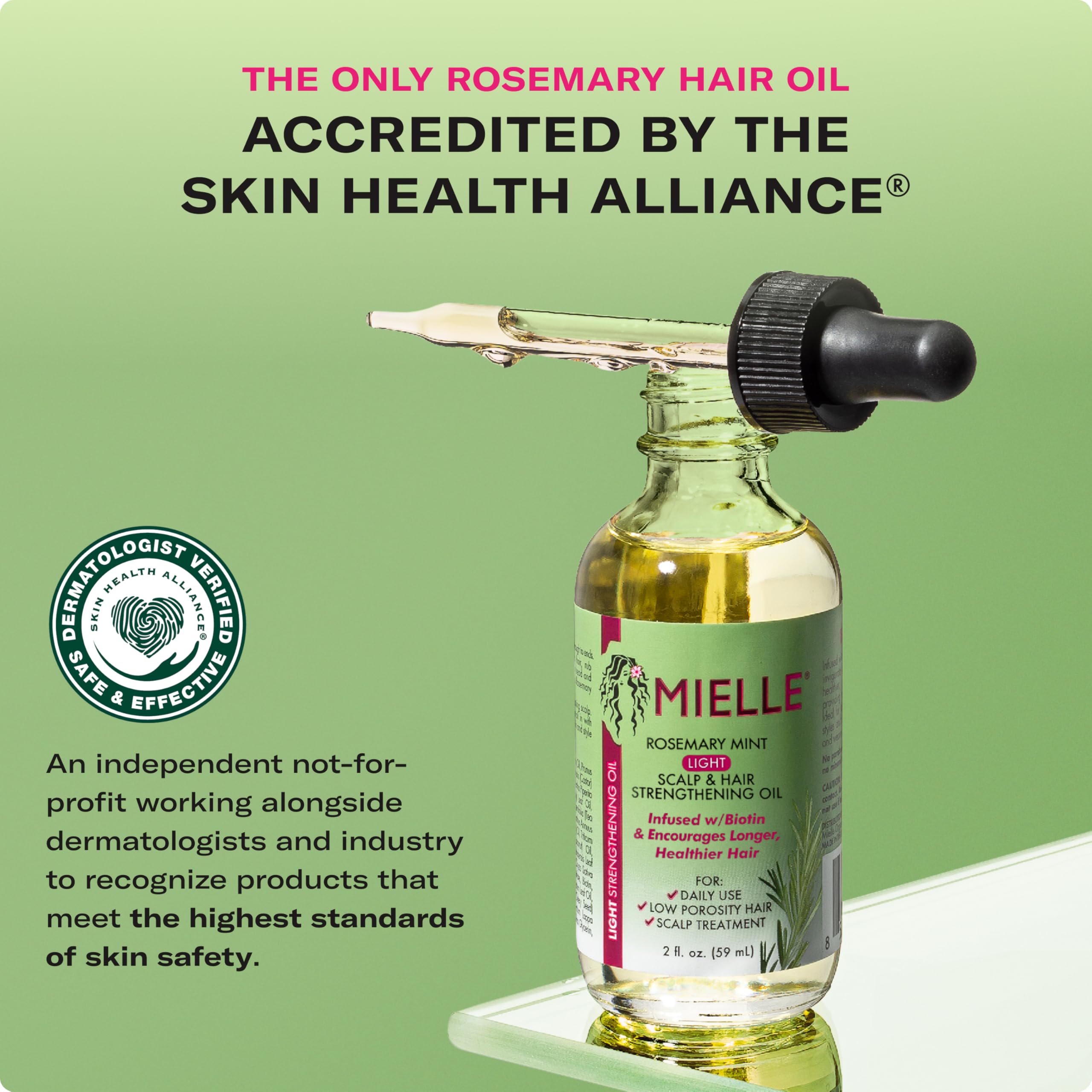 Mielle Organics Rosemary Mint Light Hair Oil Split Ends Dry Scalp Treatment