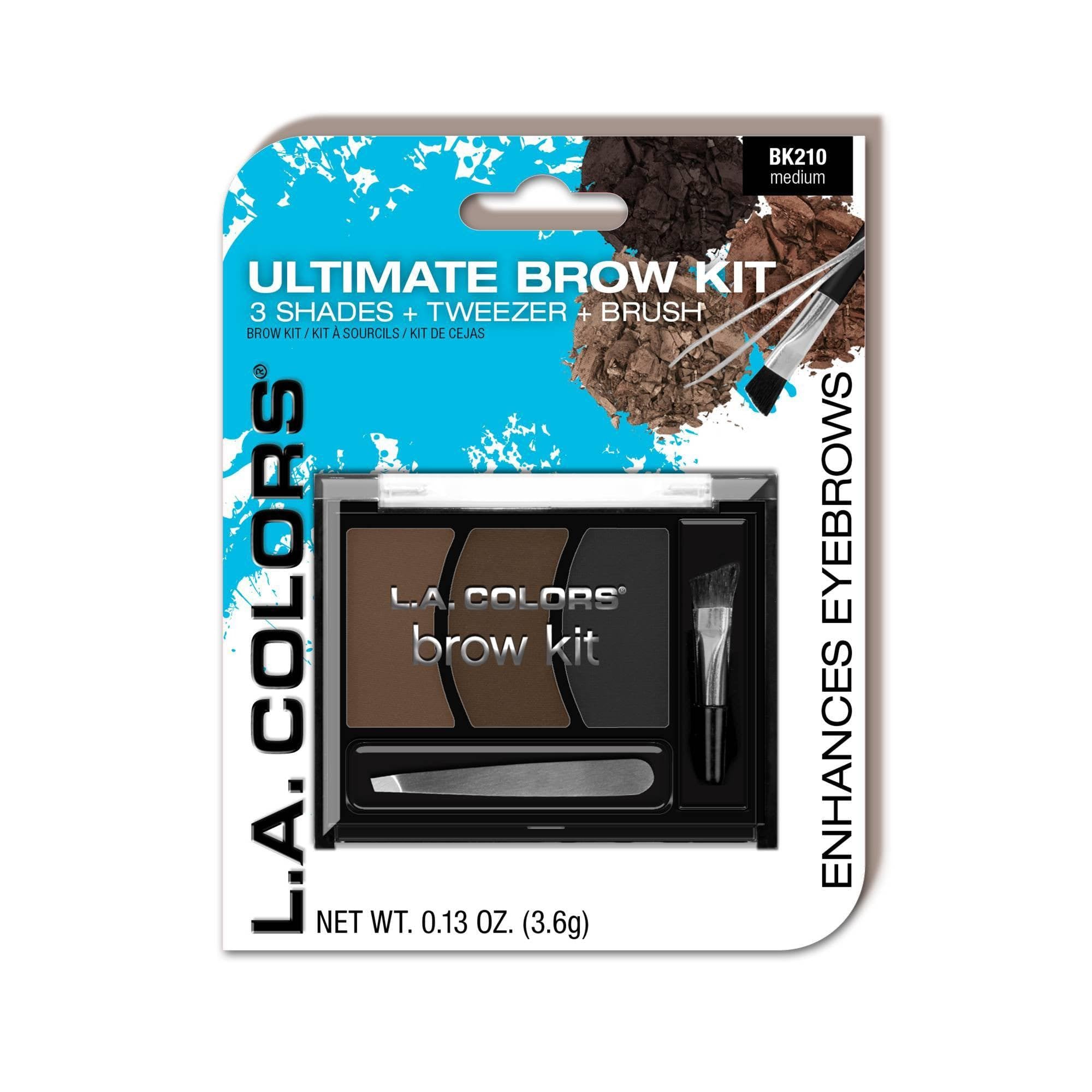 (6-pack) L.A. COLORS Brow Kit, Medium (Carded) CBK210N