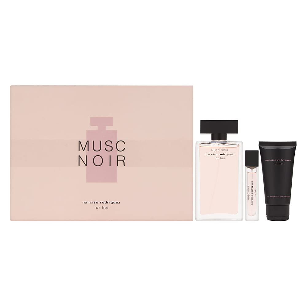 [Set] Narciso Rodriguez Musc Noir for Her 3 Piece Set Includes: + Purse + Her Body
