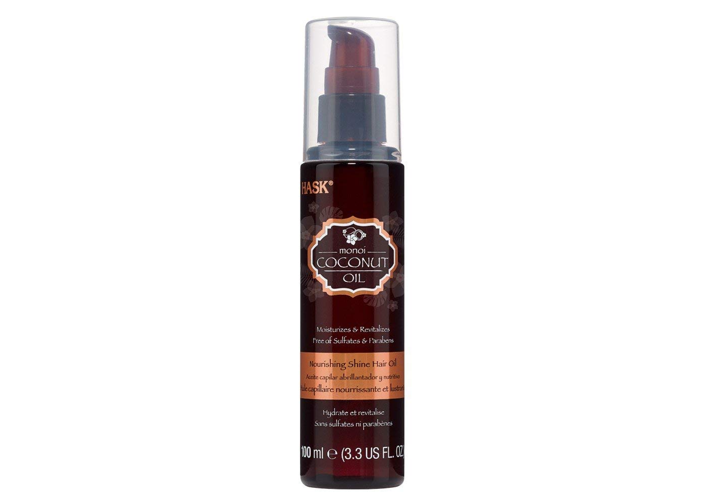 Hask Monoi Coconut Oil Nourishing Shine Hair Oil 3.3 Fl Oz Pack of 1