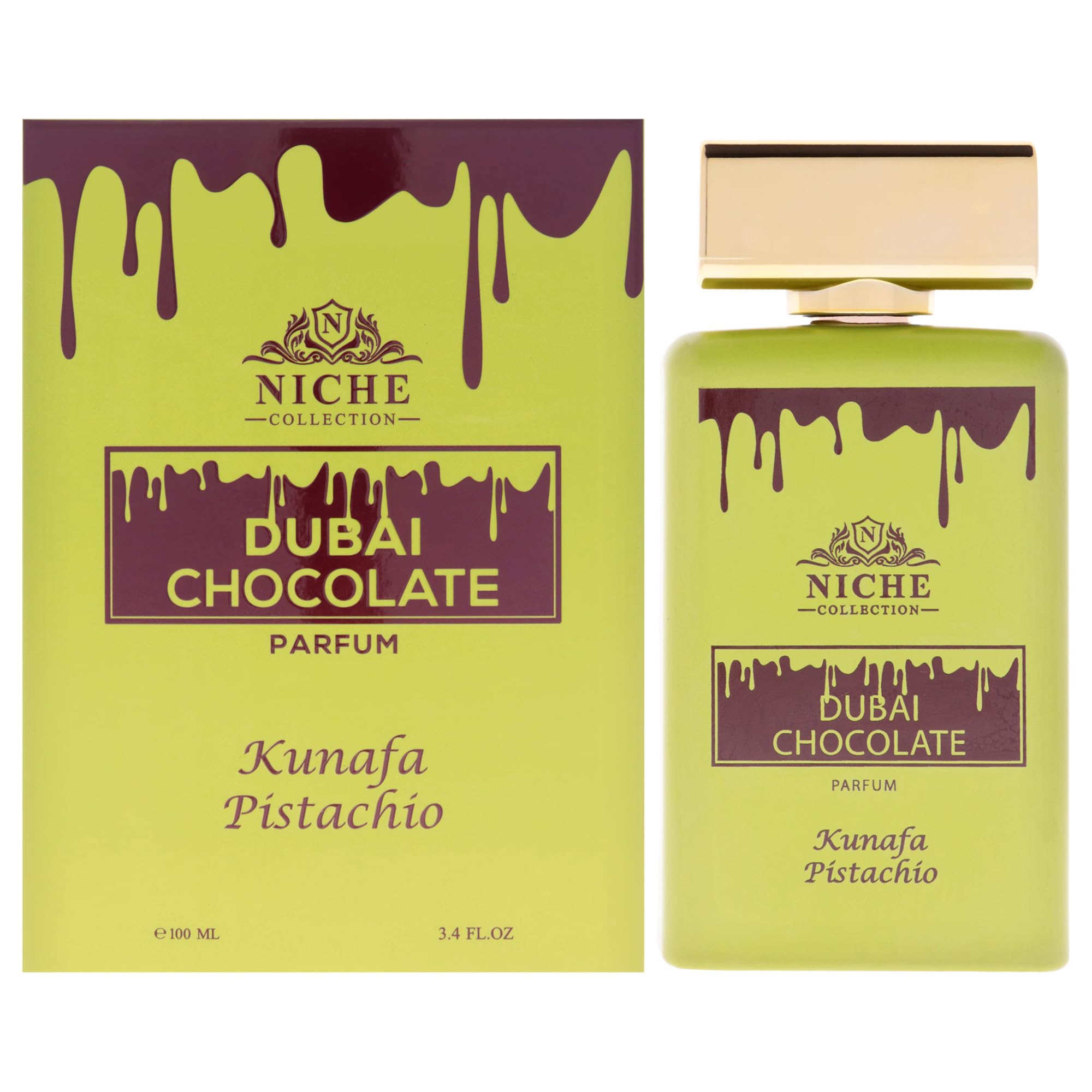 KHALIS NICHE DUBAI CHOCOLATE KUNAFA PISTACHIO(M)PARFUM SP 3.4oz