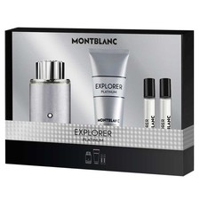 [Set] Mont Blanc Explorer Platinum By Mont Blanc 4 Piece For Men