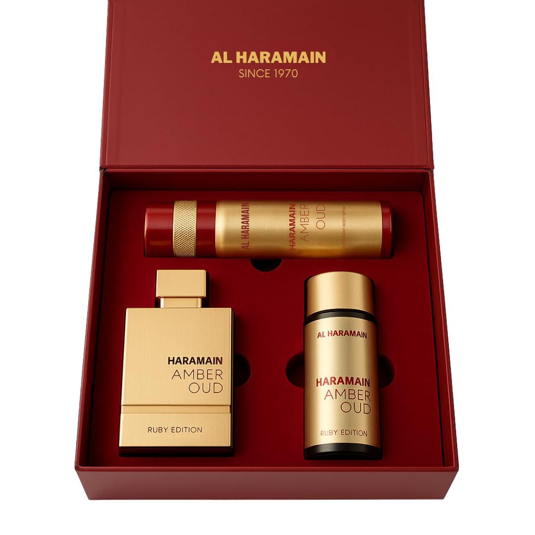 Al Harmain Al Haramain Amber Oud Ruby 3pc Set