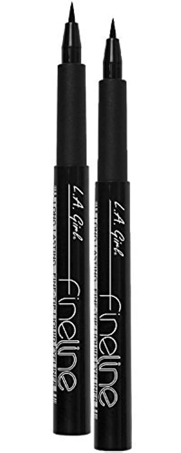 (24-pack) L.A. Girl Fineline Eyeliner - Black Liquid Eye Liner - Long Lasting, Crease-proof, Smudge-resistant
