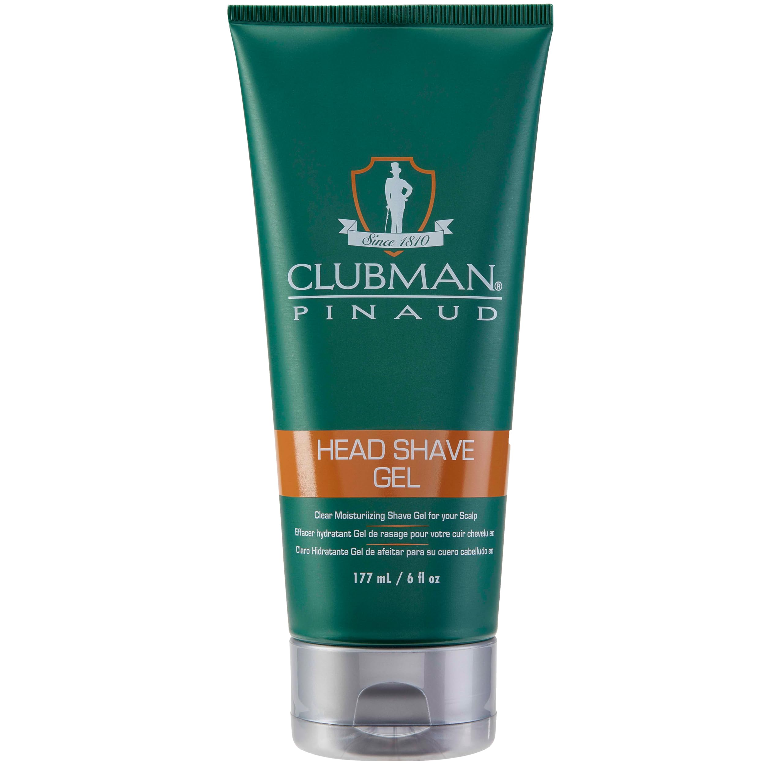 Clubman Pinaud Head Shave Gel Clear Moisturizing Shaving Gel Hydrating Facial