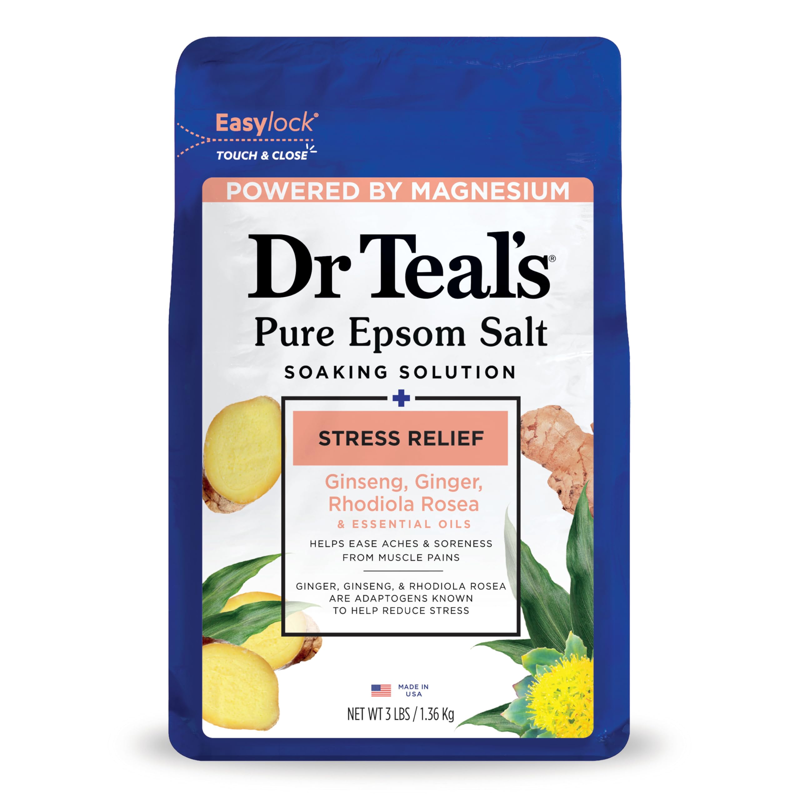 Dr Teal's Pure Epsom Salt Stress Relief With Essential Oils 3 Lbs