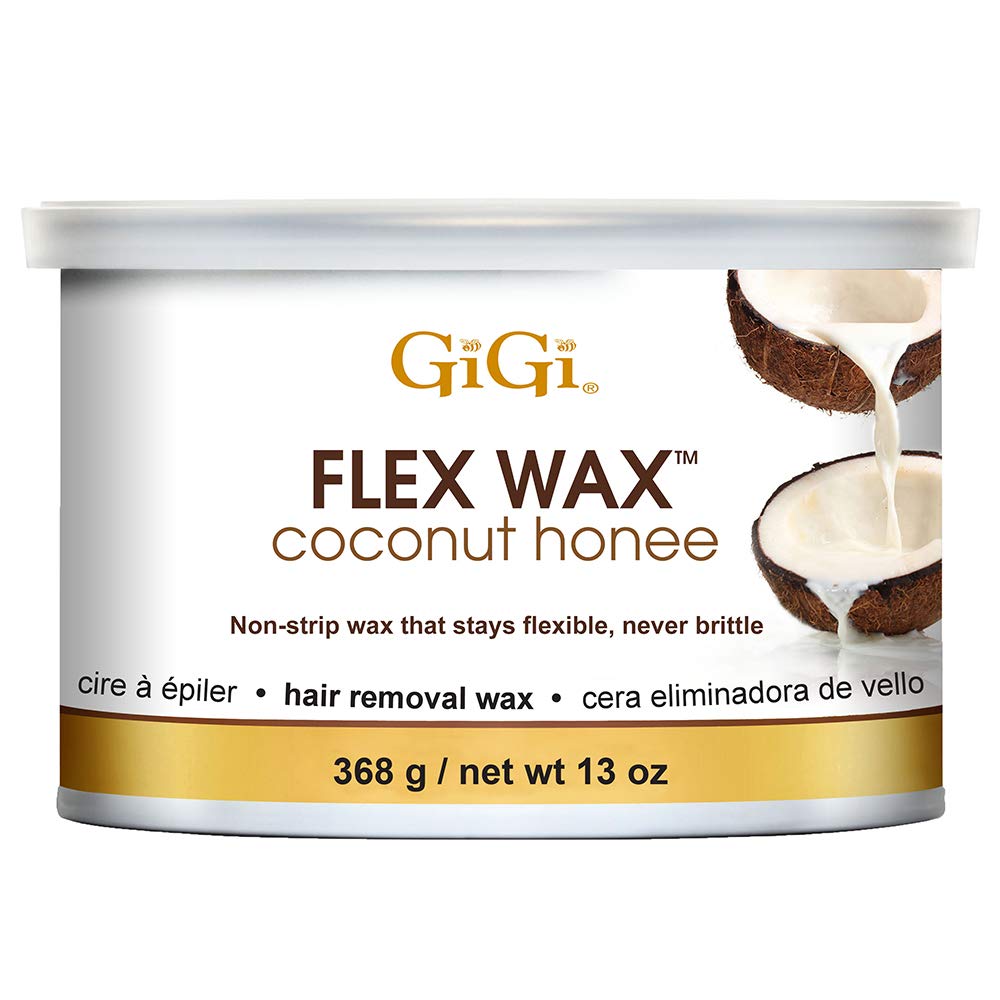Gigi Coconut Honee Flex Hard Wax for Face Body Non Strip Hair Removal Wax