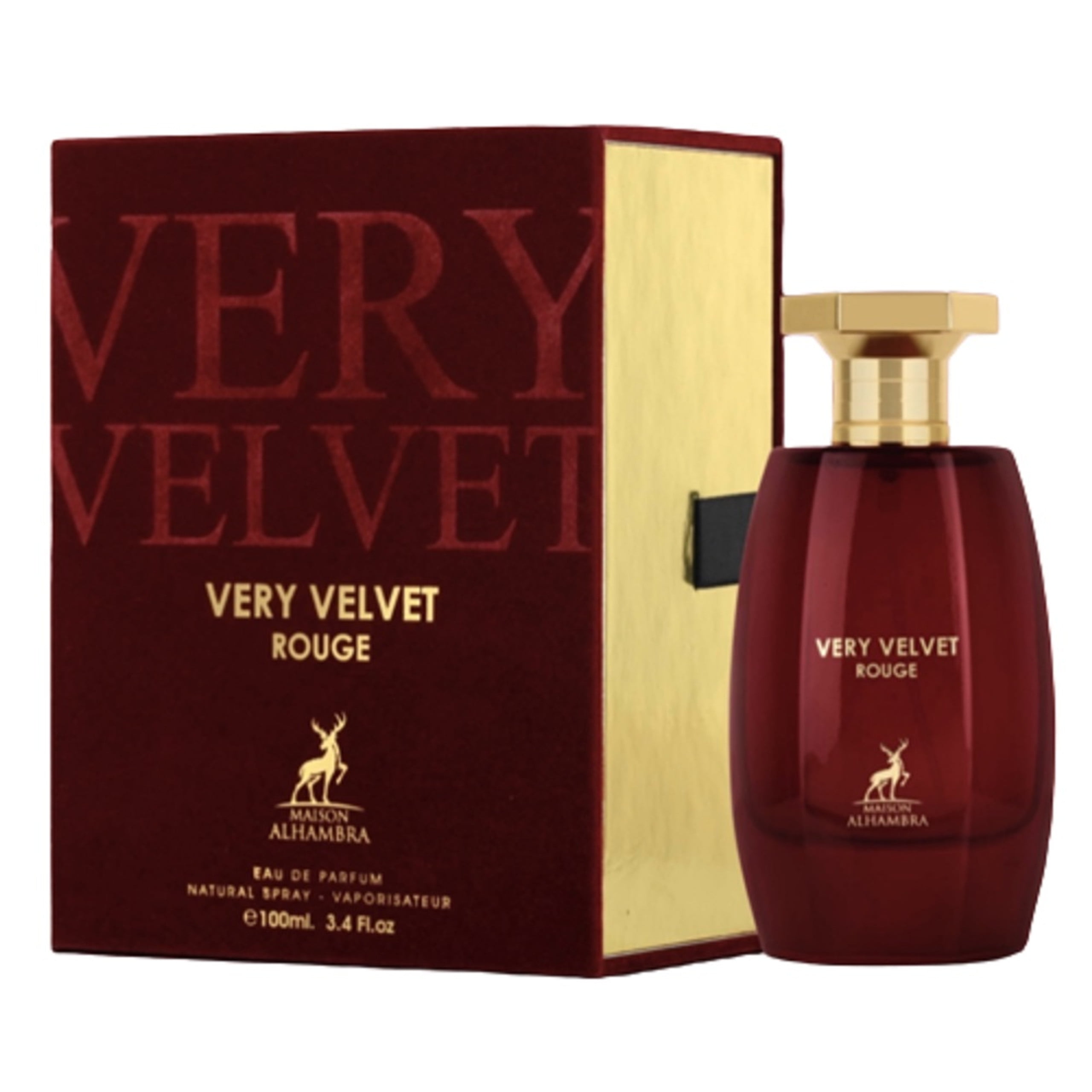 Very Velvet Rouge By Maison Alhambra 3.4 Fl Oz EDP 100 ml
