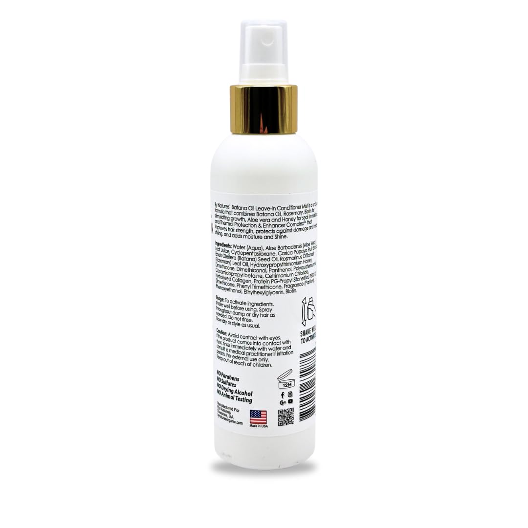 By Natures Batana Oil Thermal Protection Leave In Mist 6 Fl.oz With Honey Aloe - Thumbnail 2
