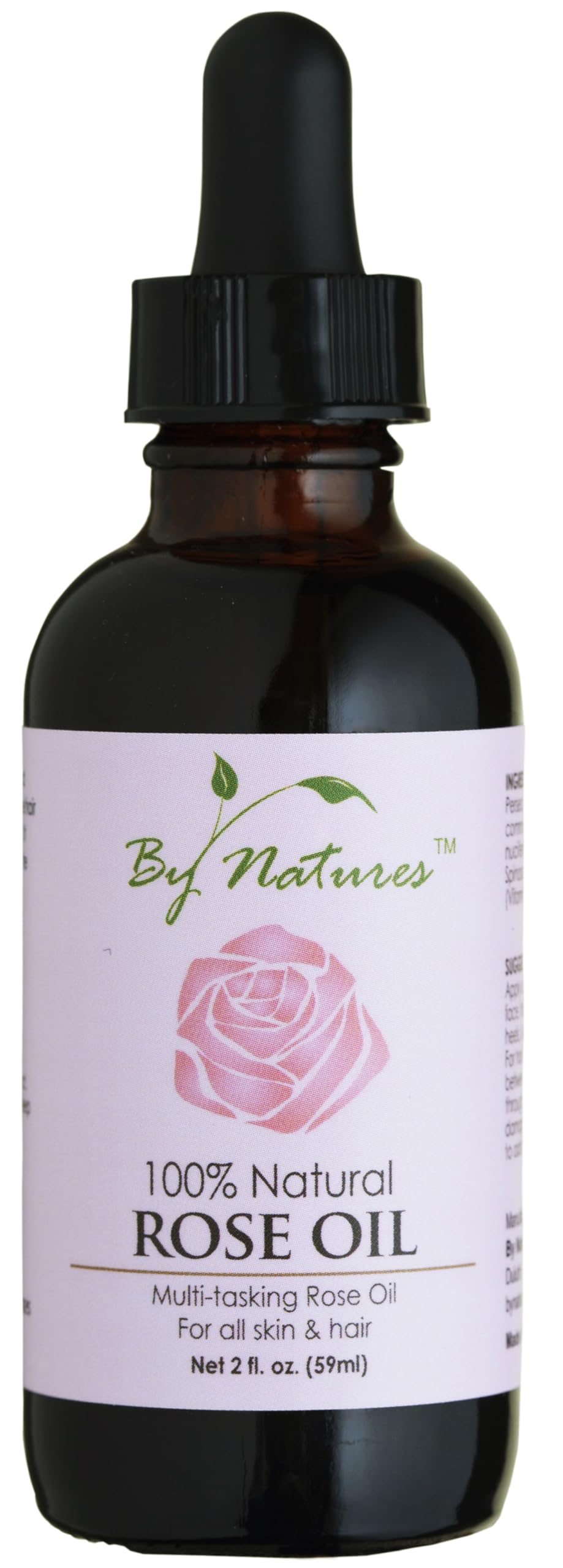 By Natures 100% Natural Rose Oil 2.0 Fl Oz