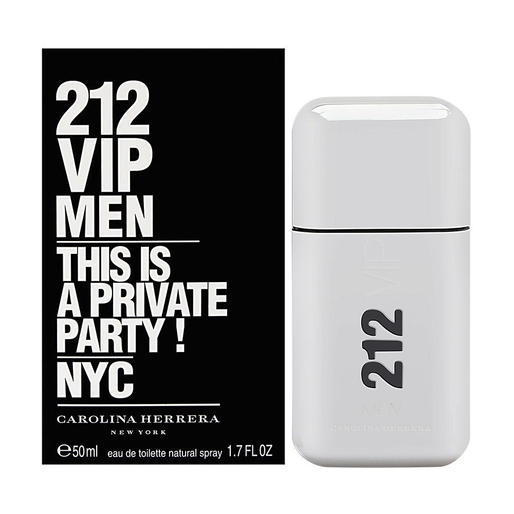 Carolina Herrera 212 Vip Men Notes of Caviar Lime Ginger and Tonka Bean