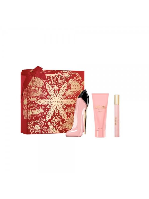 [Set] Carolina Herrera Good Girl Blush 3 Piece For Women EDP 2.7 oz