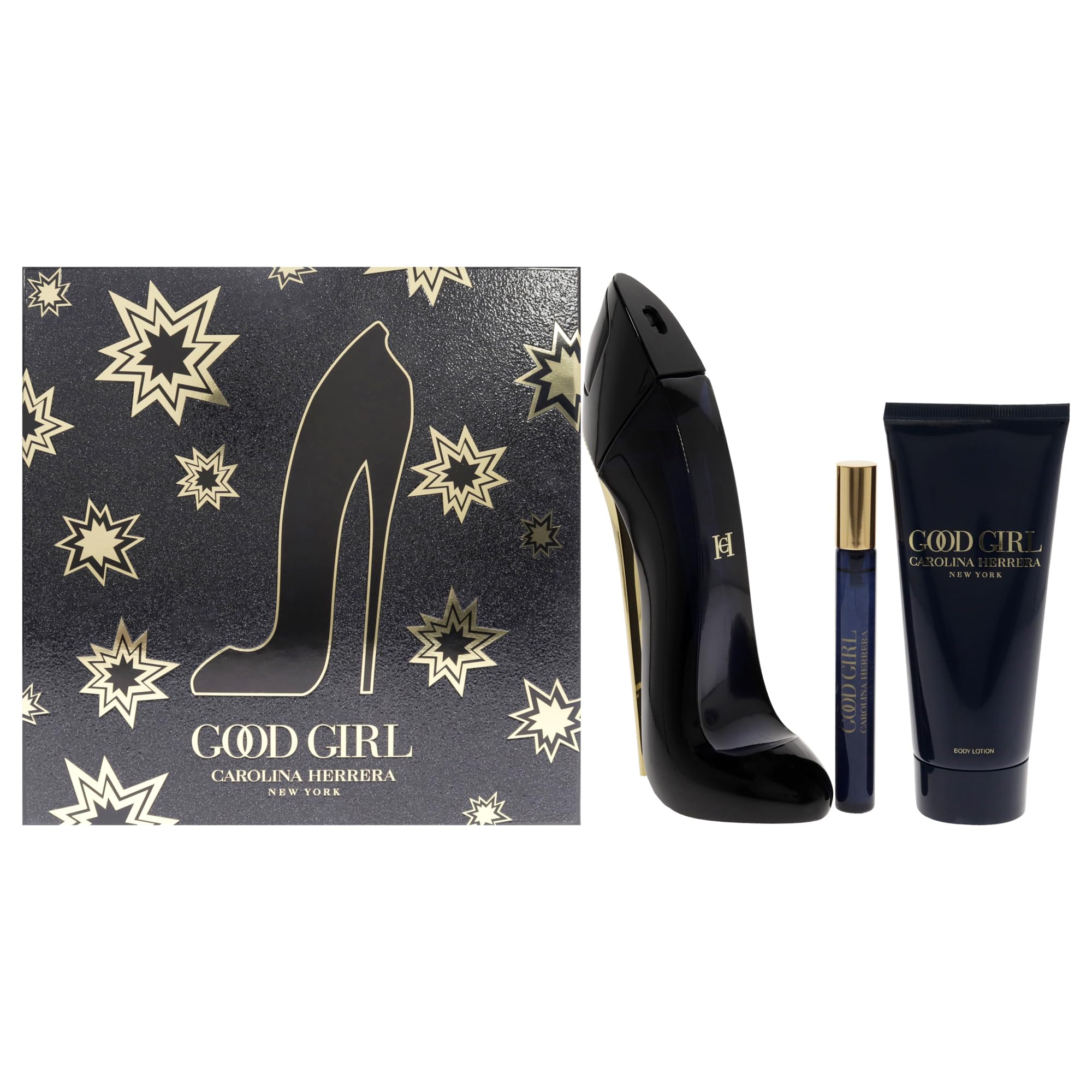 [Set] Good Girl By Carolina Herrera 3 Pc Body Lotion For Women EDP 10 ml (2.7 oz)