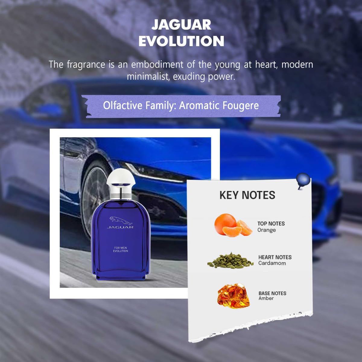 Jaguar Evolution For Men EDT 3.4 oz - Thumbnail 3