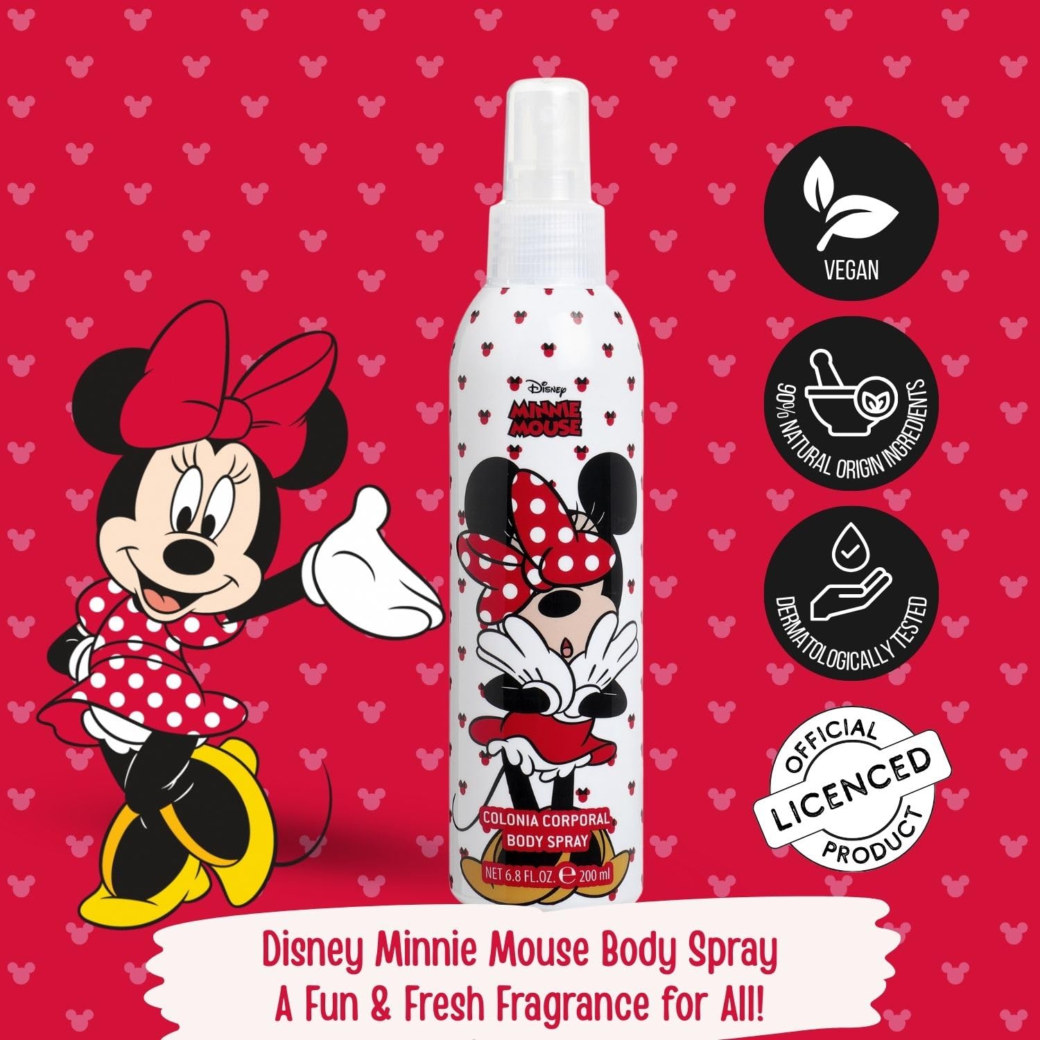 [Body Mist] Disney Minnie Mouse Body for Girls By Air Val International Multi 6.8 oz - Thumbnail 2