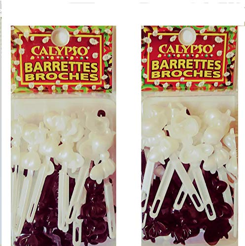 Calypso Hair Barrettes Bows Black White - Thumbnail 2