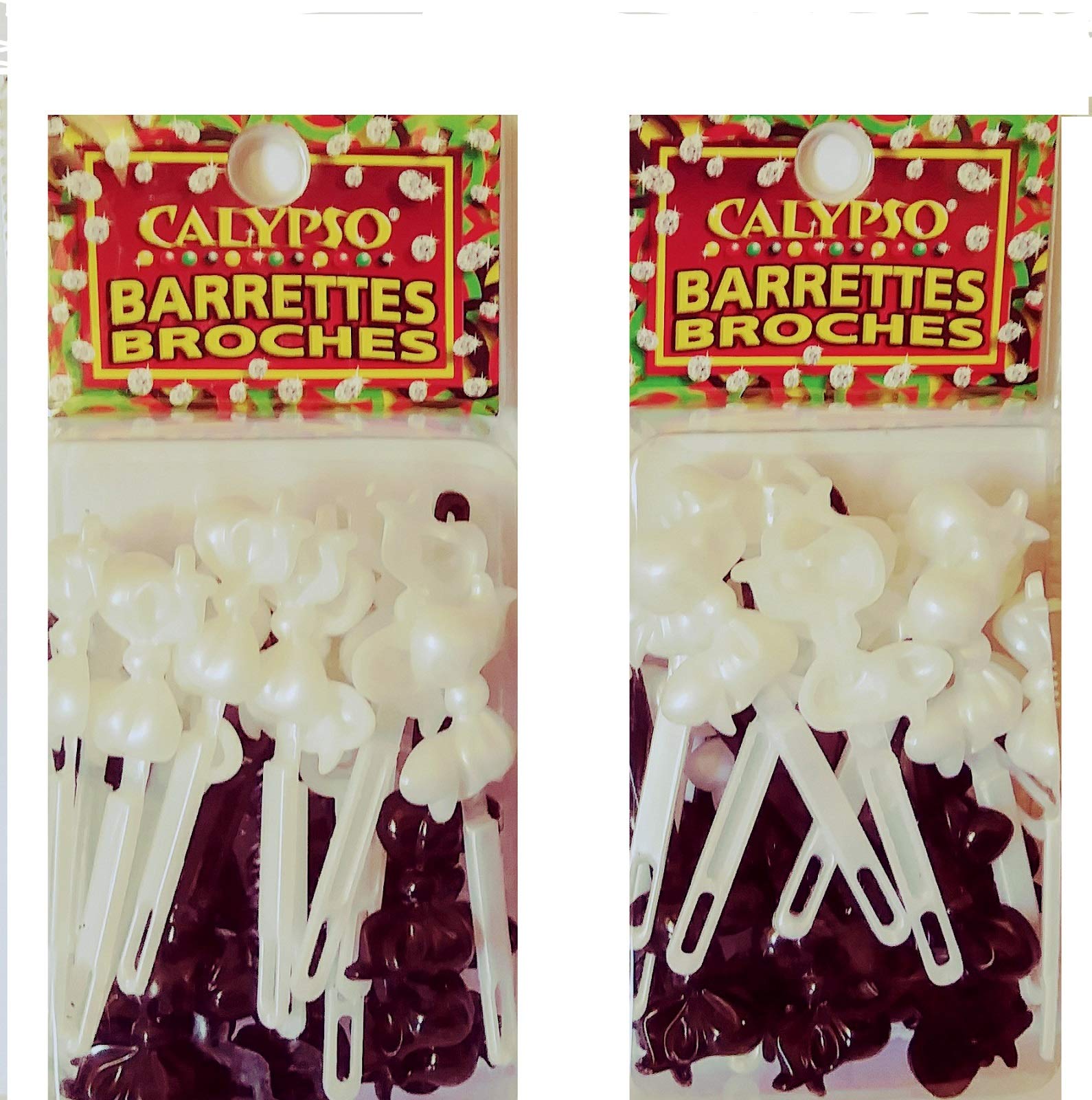 Calypso Hair Barrettes Bows Black White